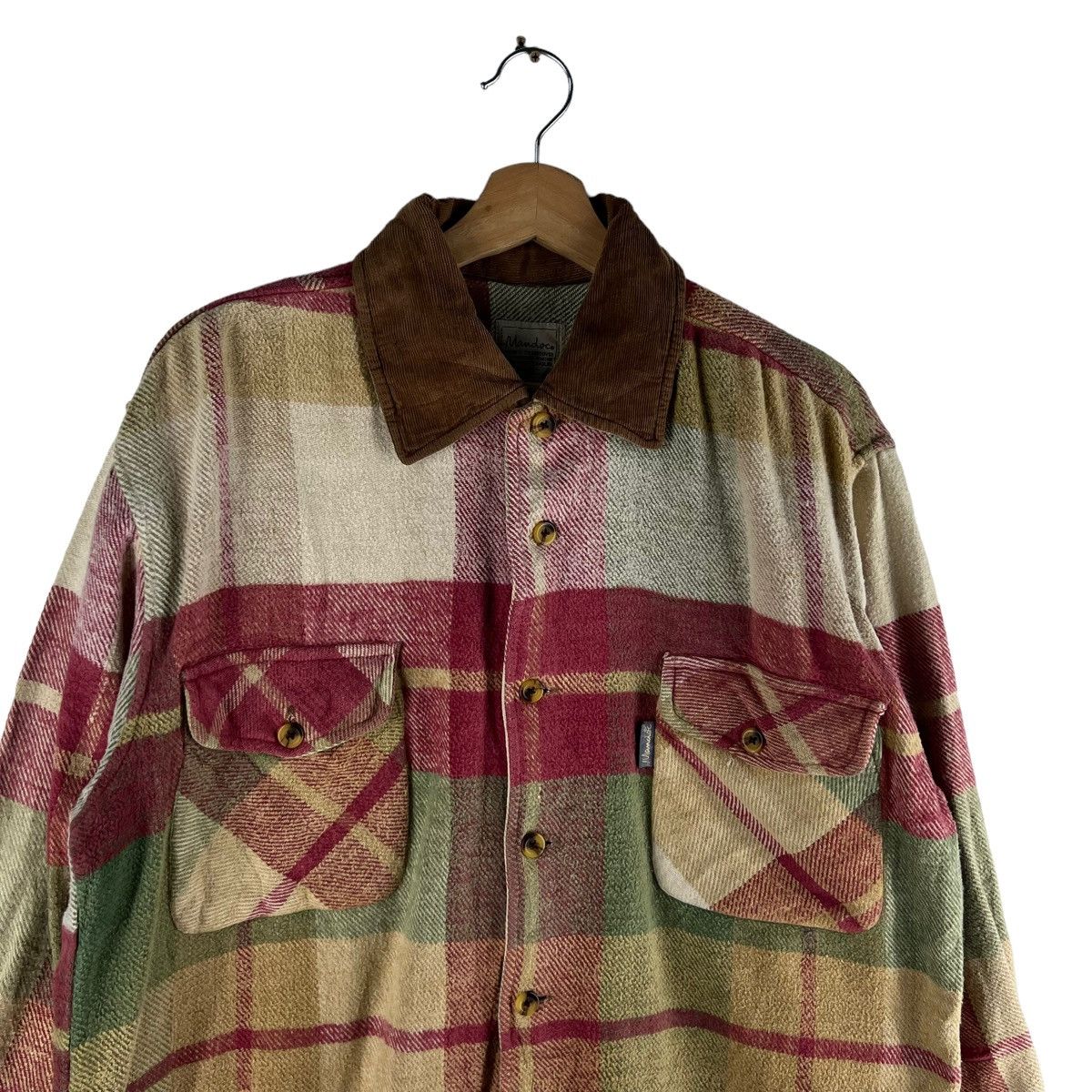 Japanese Brand 🔥90’s Tartan Design Flannel Jacket Mandoc Sugar Cane Design Size US M / EU 48-50 / 2 - 2 Thumbnail