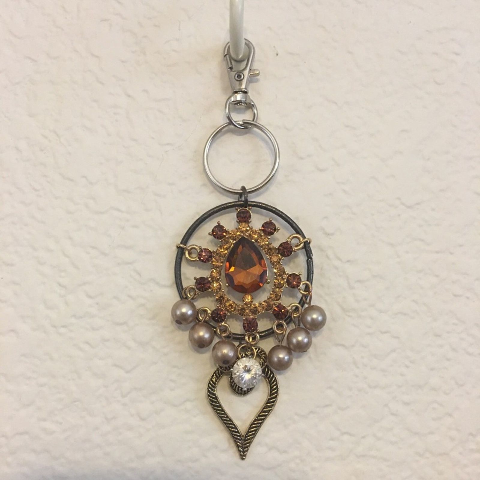 Vintage Vintage repurpose salvaged estate gem keychain Size ONE SIZE - 1 Thumbnail