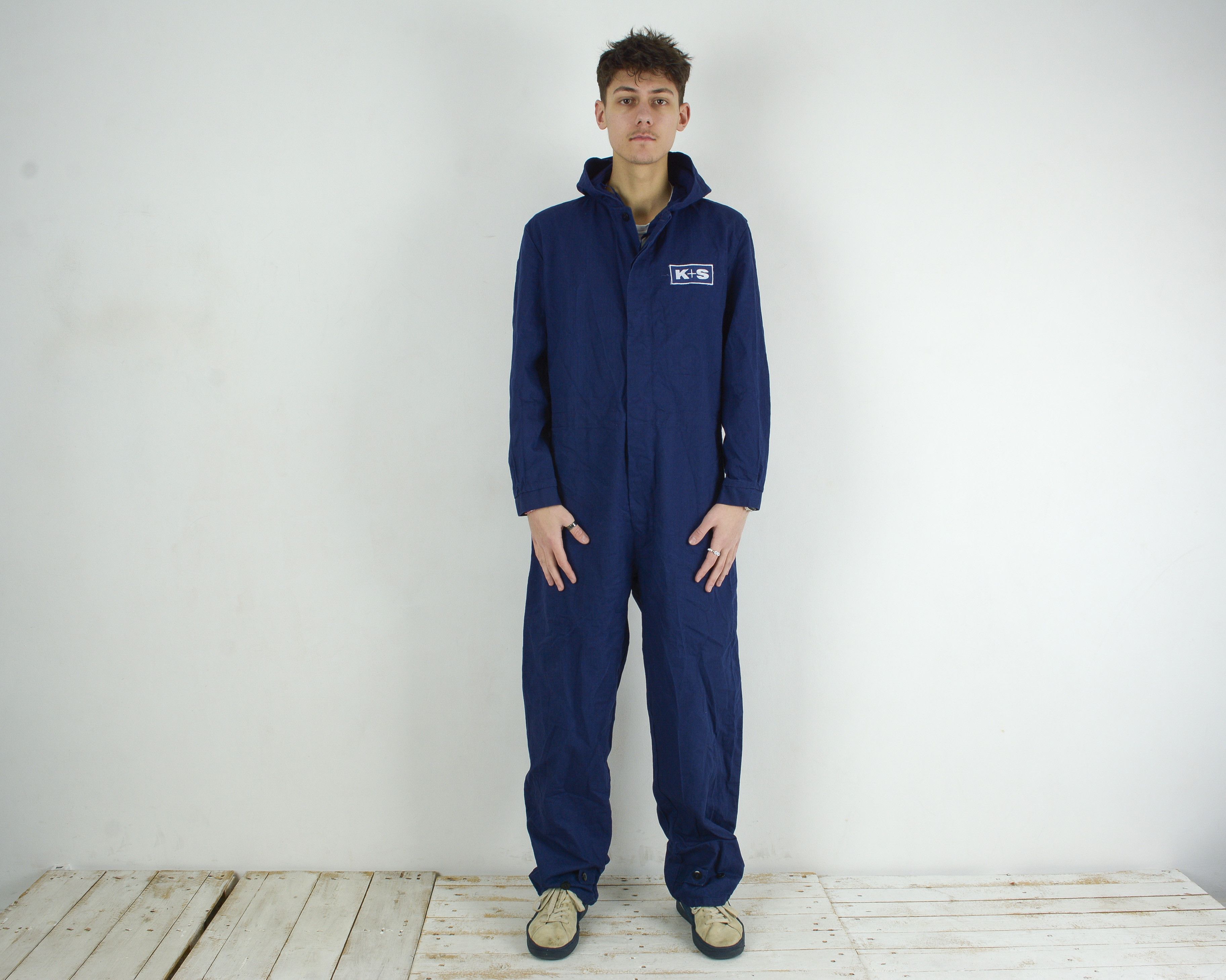 Vintage J G Eisel GmbH German 1970's Sanfor Worker Jumpsuit Overalls Size US 38 / EU 54 - 1 Thumbnail