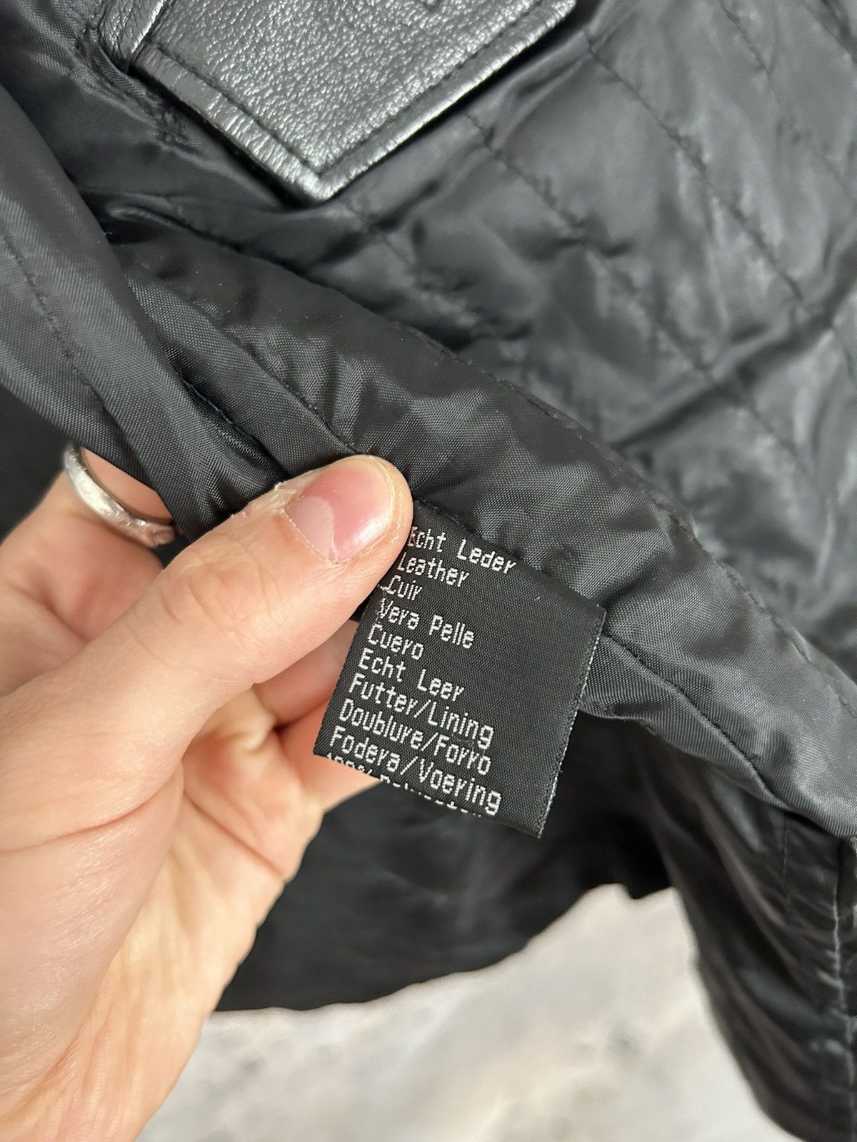 Genuine Leather × Vintage Vintage Genuine Leather Black Jacket Parkas Avant-garde Size US L / EU 52-54 / 3 - 7 Thumbnail