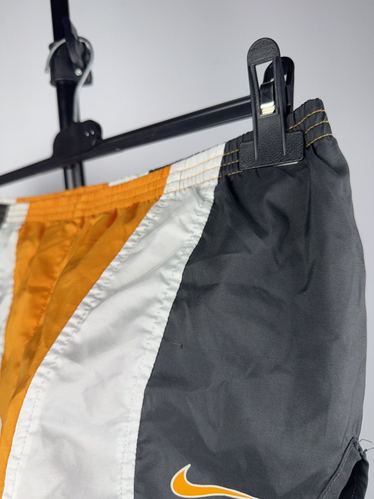 Nike Nike Vintage 90s Orange White Black Running Split Shorts Size US 30 / EU 46 - 5 Thumbnail