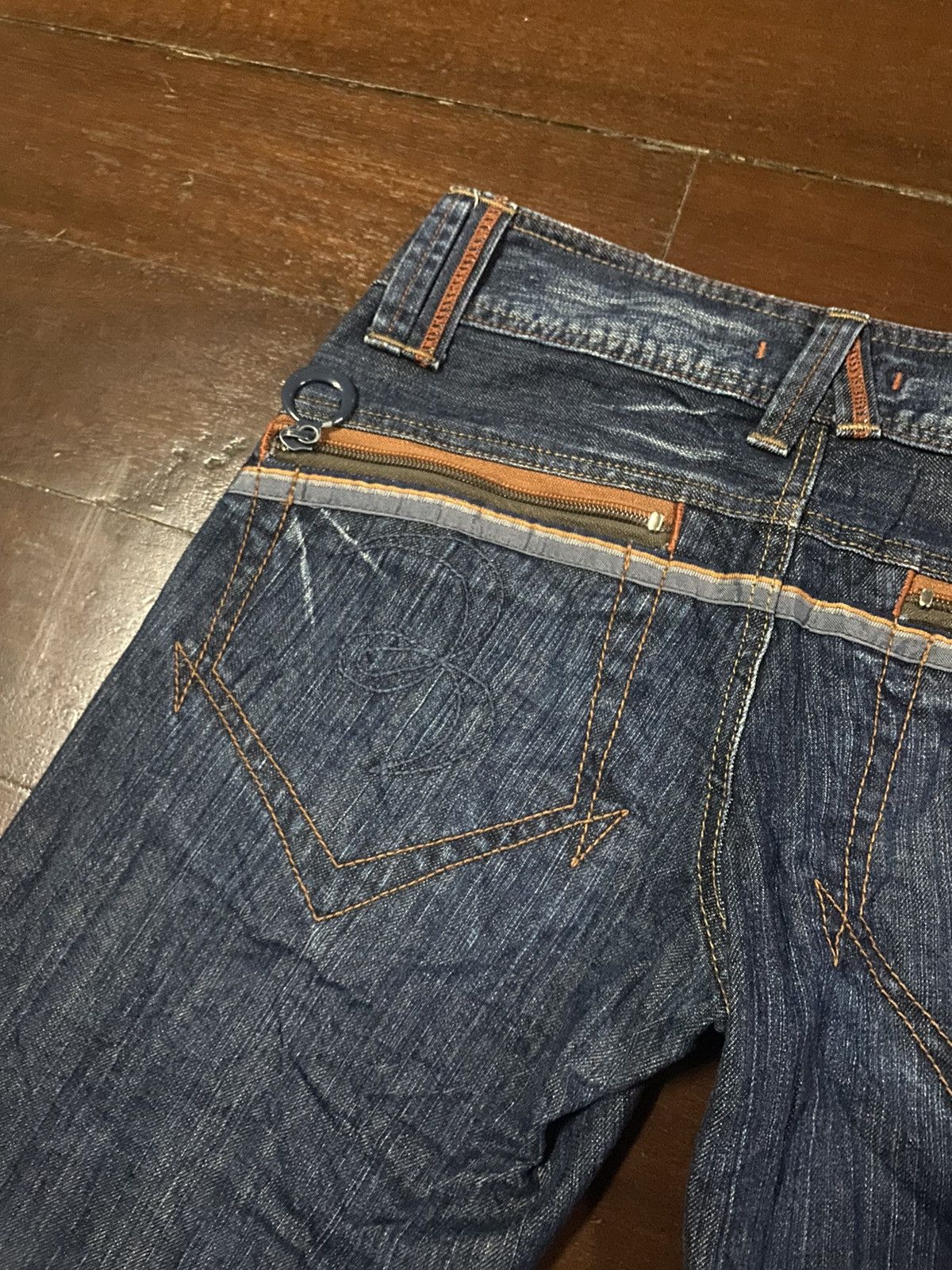 5351 POUR LES HOMMES × If Six Was Nine × Le Grande Bleu (L.G.B.) Flare Jeans ET MADE IN NIPPON Denim Jean Boot Cut wide leg Size US 33 - 14 Thumbnail