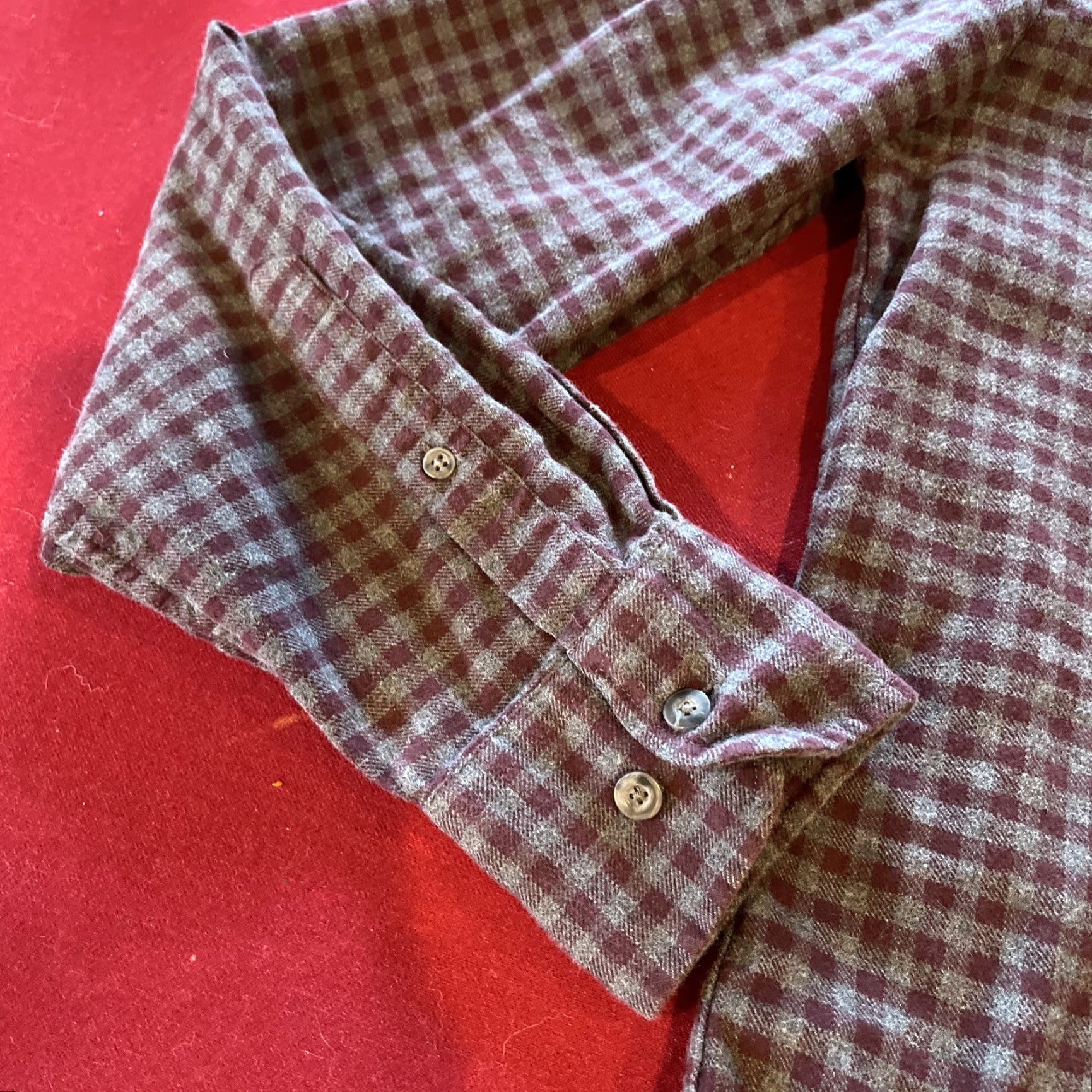 UNTUCKit UNTUCKit Plaid Shirt Cotton Blue Purple Small Button-Up Long Sleeve Mens Regular Fit Casual Size US S / EU 44-46 / 1 - 7 Thumbnail