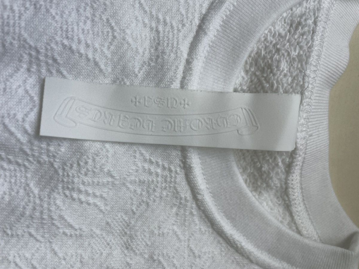 Chrome Hearts Chrome Hearts Tonal Monogram Cross White Cropped Sweatshirt Size M / US 6-8 / IT 42-44 - 5 Thumbnail