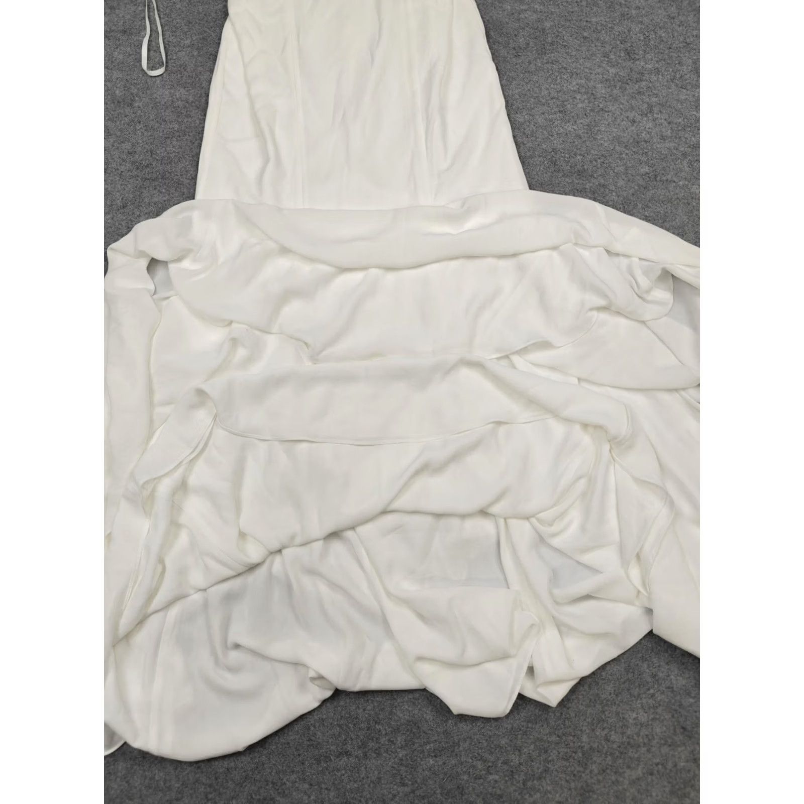 Vintage Fame And Partners Dress Womens 6 White Sweetheart Cutout Mermaid Maxi Gown Size M / US 6-8 / IT 42-44 - 3 Thumbnail