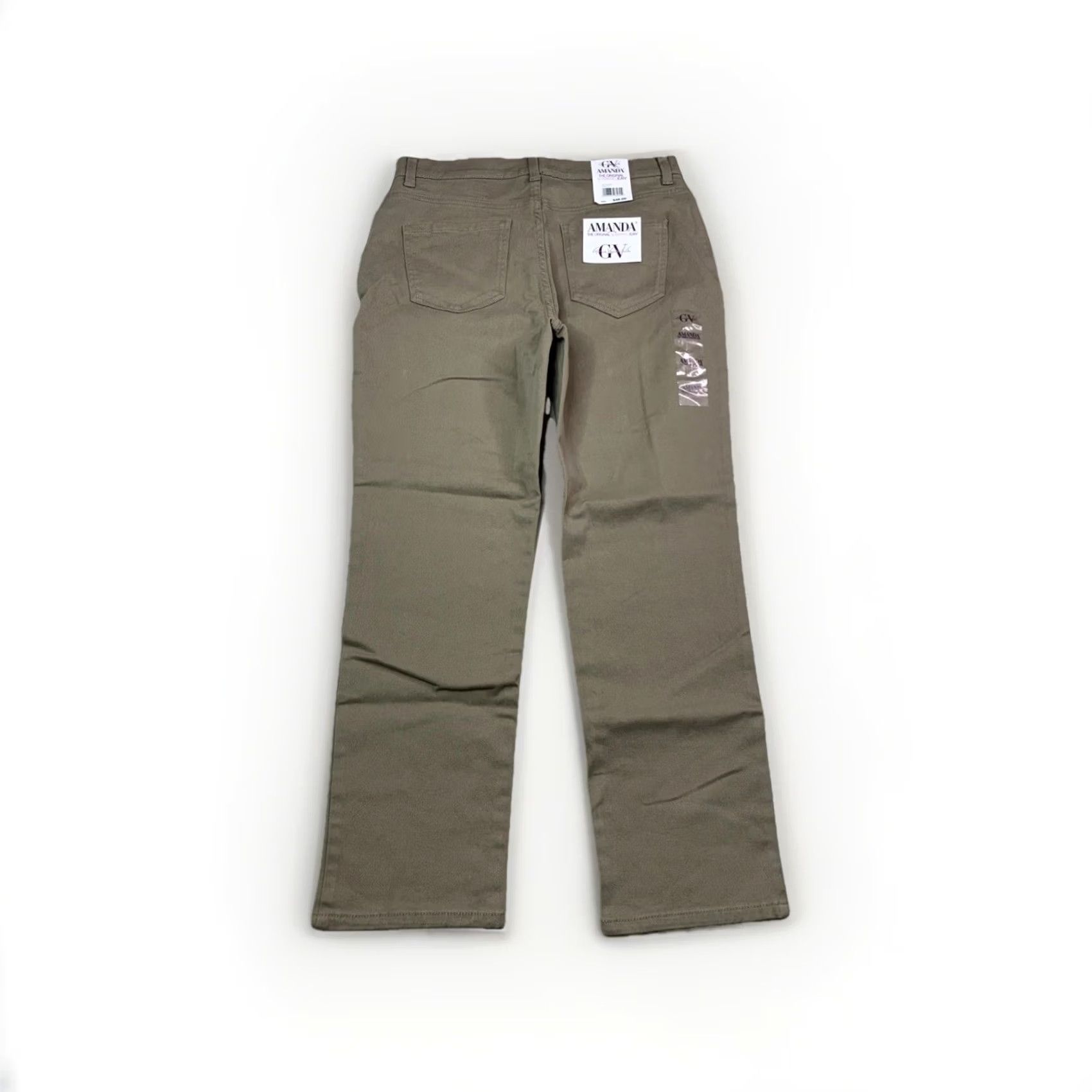 Gloria Vanderbilt Gloria Vanderbilt Amanda Slimming Jean Womens Classic Rise Tapered Beige Size 8 Denim Cotton Blend Zip Mid 8.5-10.5 Mens? Women? Size 30" / US 8 / IT 44 - 4 Thumbnail