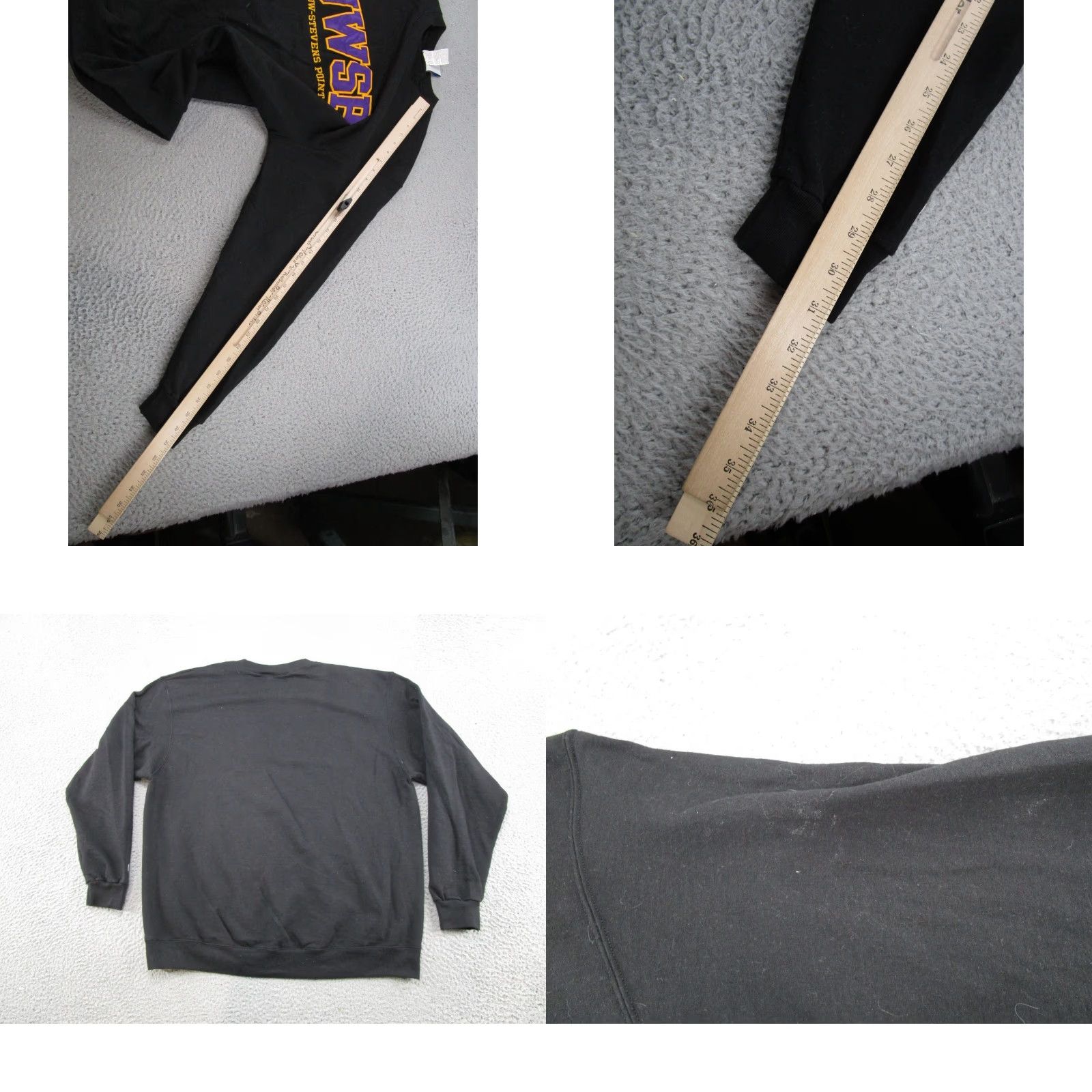 Champion VINTAGE University of Stevens Point UWSP Champion Eco Pullover Sweatshirt Mens XL Size Black Cotton Size US XL / EU 56 / 4 - 8 Thumbnail