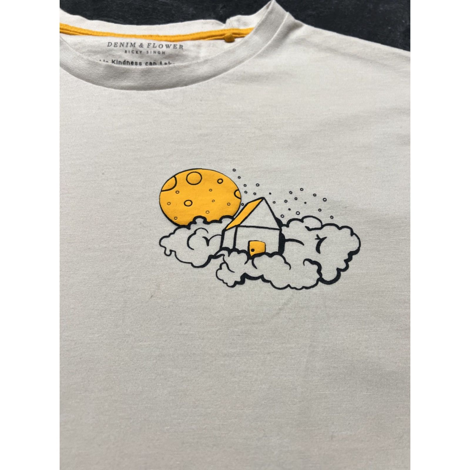 Denime Denim & Flower T-Shirt Yellow Short Sleeve XL Men Denim & Flower Not This Again Ricky Singh Flower Graphic 90s? Size US XL / EU 56 / 4 - 6 Thumbnail