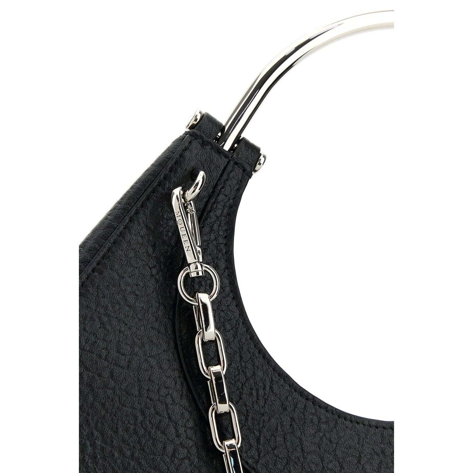Alexander McQueen ALEXANDER MCQUEEN T-Bar Mini Black Silver Leather Shoulder B Size ONE SIZE - 4 Thumbnail