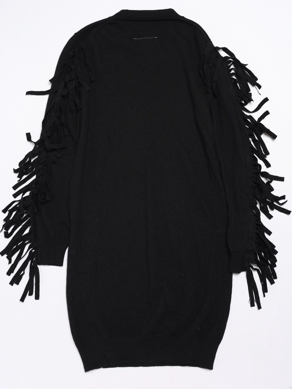 Maison Margiela Maison Margiela MM6 Long Sweater Black Fringe Tunic Dress Size S / US 4 / IT 40 - 3 Thumbnail