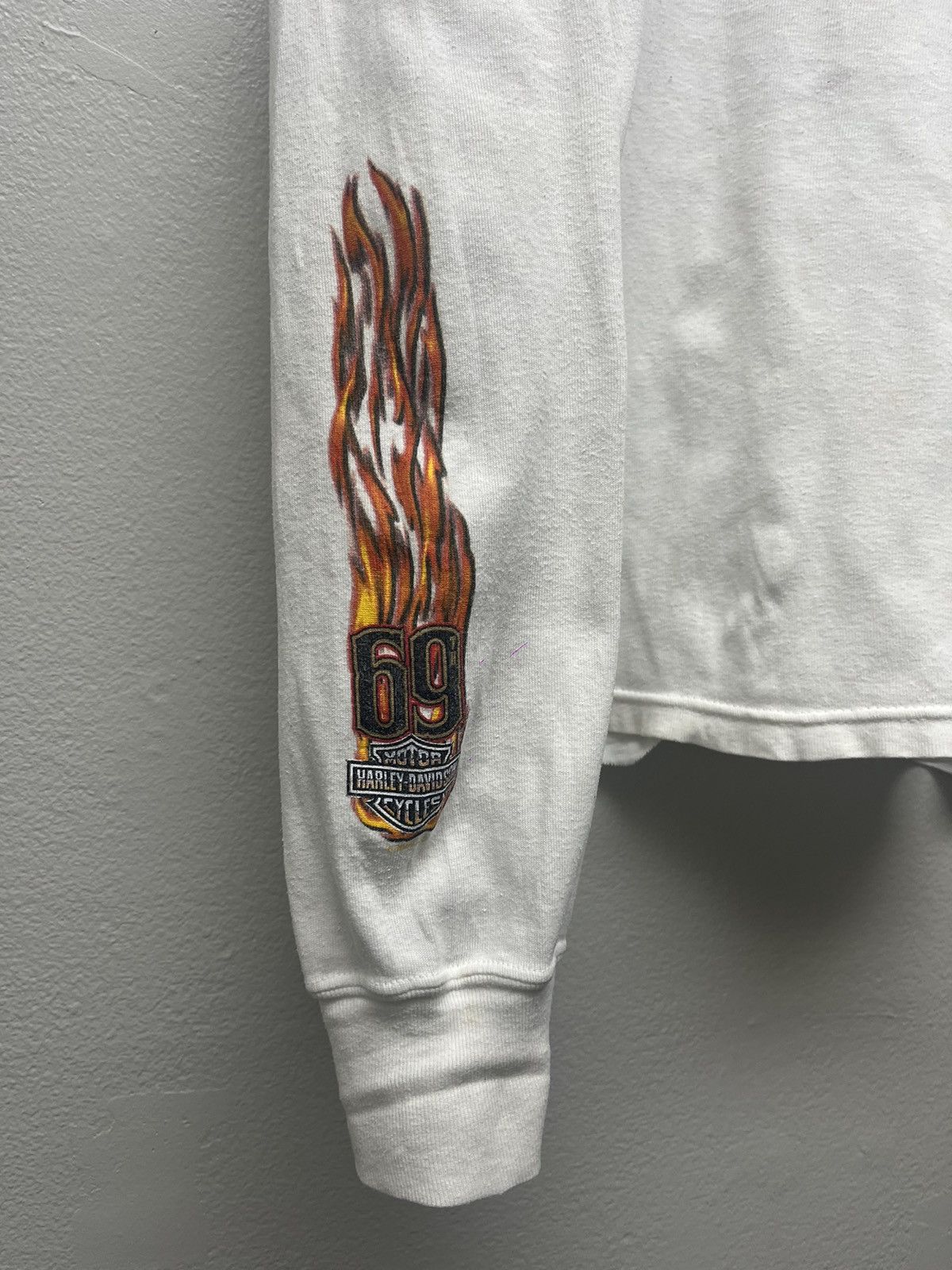 Harley Davidson Vintage 09 Harley Davidson Sturgis Eagle 69 Flame Longsleeve Size L / US 10 / IT 46 - 2 Thumbnail