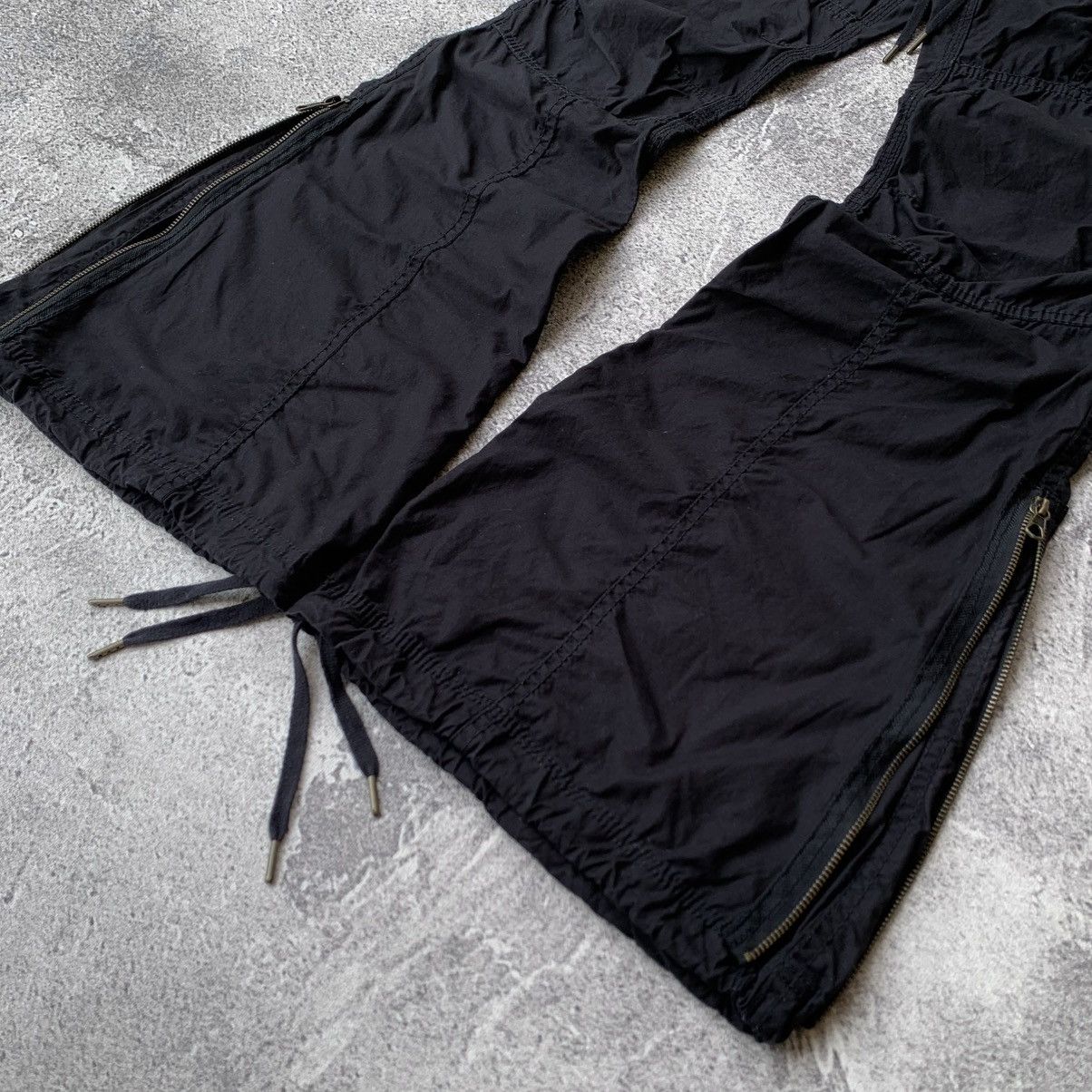 Vintage Rare 🔥G.O.A Parachute Military 3DPocket Zipper Flared Pants Size US 31 - 6 Thumbnail