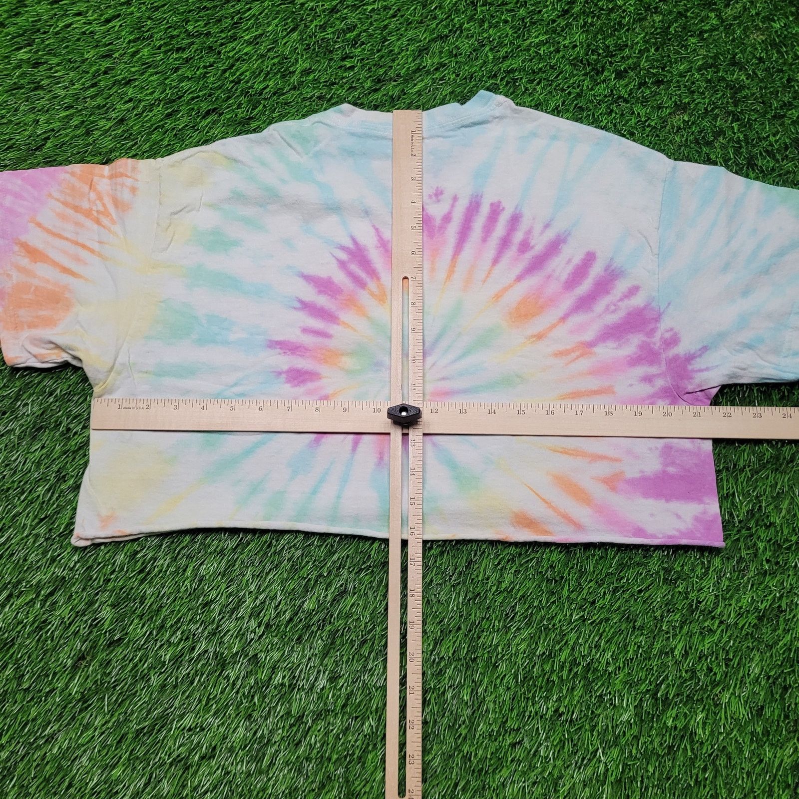 Other AC/DC High Voltage Pastel Tie-Dye Super Cropped Tee Womens L Size L / US 10 / IT 46 - 4 Thumbnail