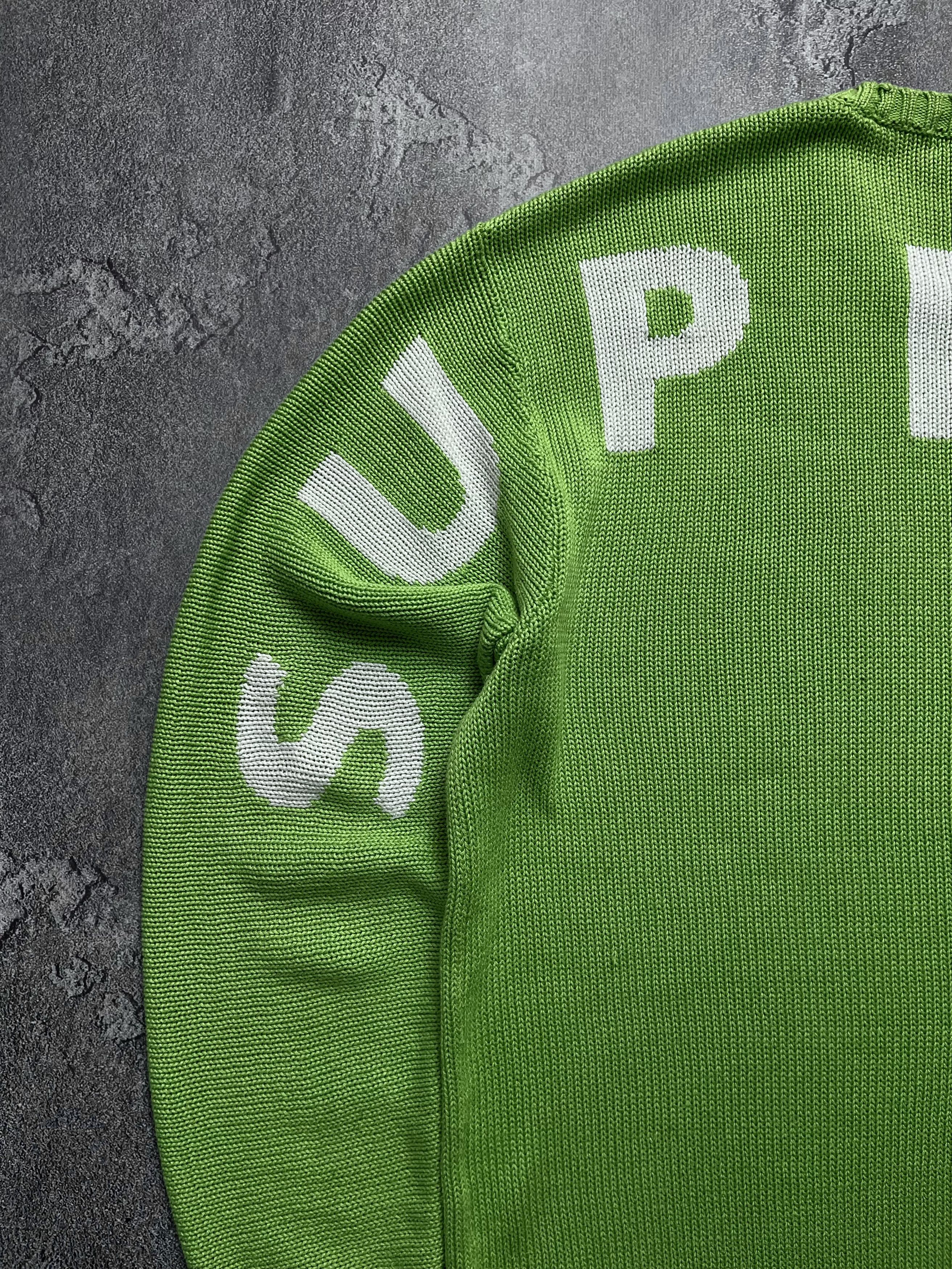 Supreme Supreme Back Logo Neon Green Crewneck Sweater Pullover L Size US L / EU 52-54 / 3 - 3 Thumbnail