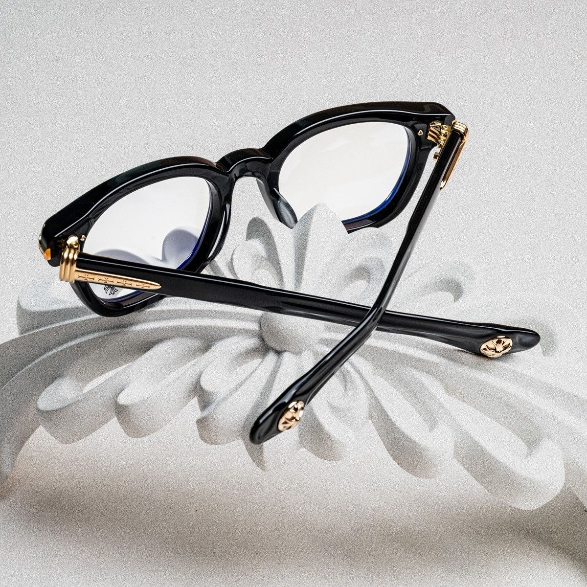 Chrome Hearts CHROME HEARTS DRIPPIN BLACK/18KGP GLASSES Size ONE SIZE - 7 Thumbnail