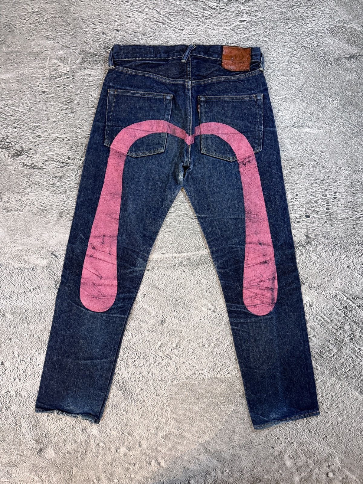 Evisu Evisu jeans daicock big logo vintage pink Yamane Japanese Size 31" - 1 Thumbnail
