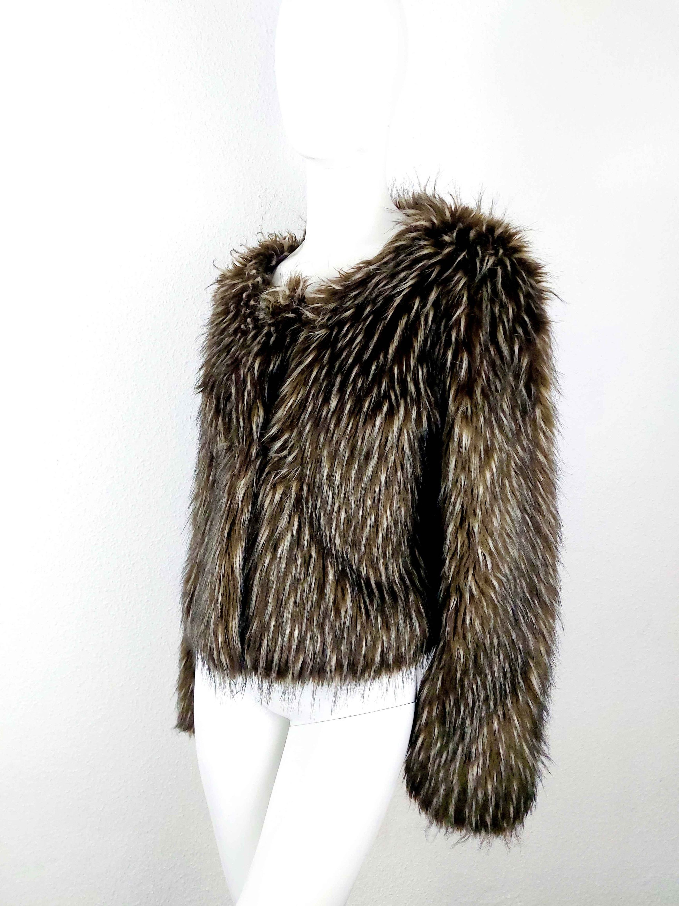 Dolce & Gabbana Miss Sixty Mohair Faux Fur Avant Garde Jacket Coat Size L / US 10 / IT 46 - 1 Thumbnail