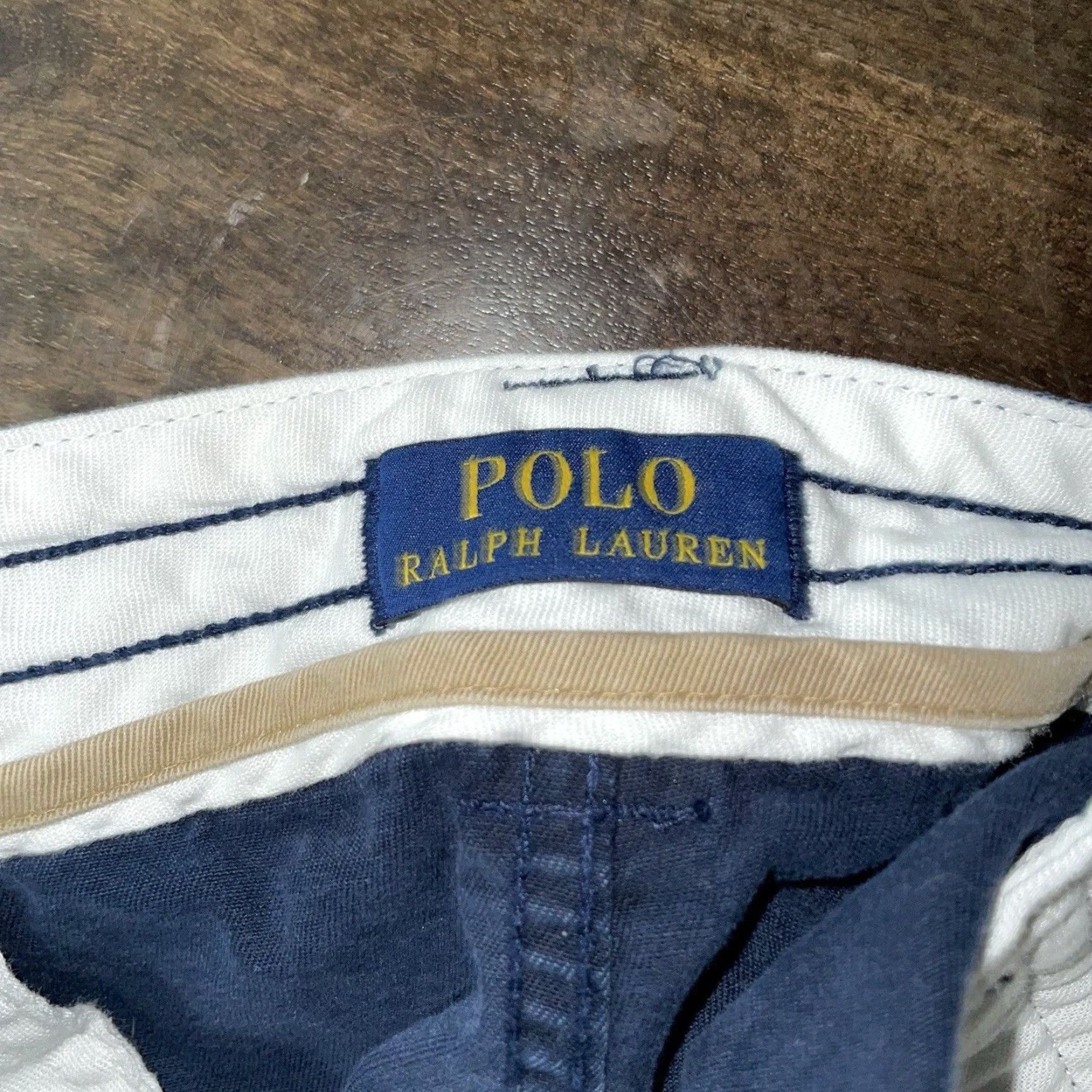 Polo Ralph Lauren Polo Ralph Lauren Cargo Shorts Mens 42 Dark Blue 100% Cotton Cargo Mens Size 42 Polo Ralph Lauren Dark Blue Cotton Shorts Size US XL / EU 56 / 4 - 4 Thumbnail