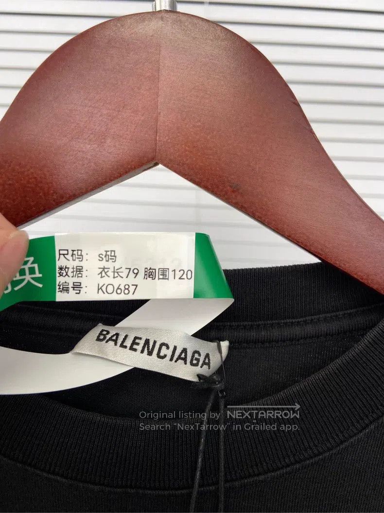 Balenciaga Balenciaga Letter logo print, black short sleeve Size US S / EU 44-46 / 1 - 6 Thumbnail