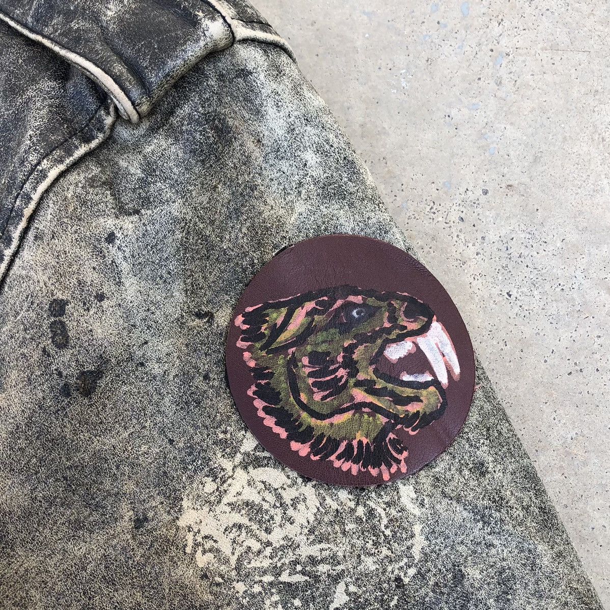 Vintage 🔥VTG Custom Saber Tiger Double Collar Inspired Lewis Leather Size US M / EU 48-50 / 2 - 8 Thumbnail