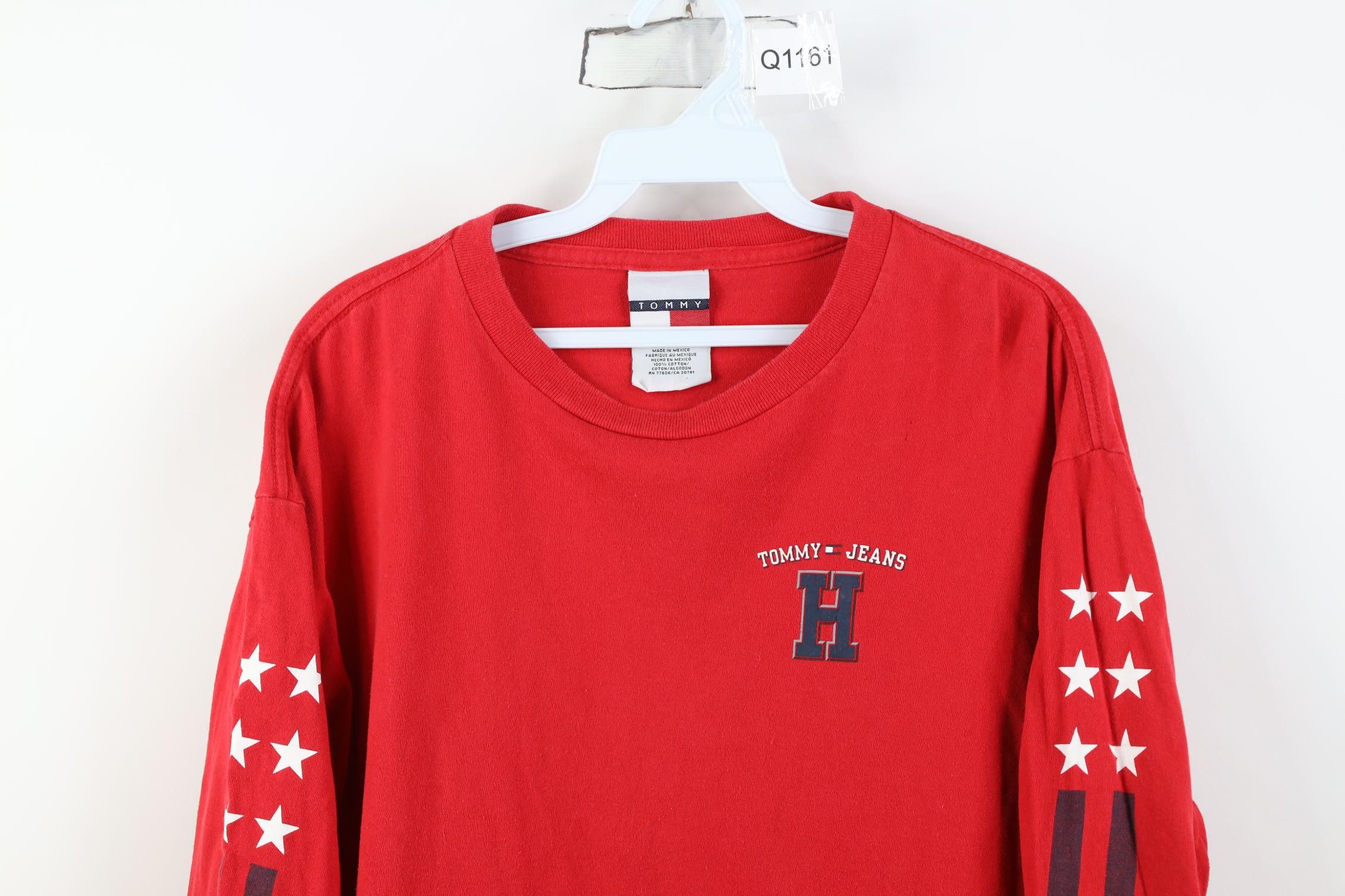 Tommy Hilfiger Vintage Y2K 2002 Tommy Hilfiger USA Flag Long Sleeve T-Shirt Size US M / EU 48-50 / 2 - 2 Thumbnail
