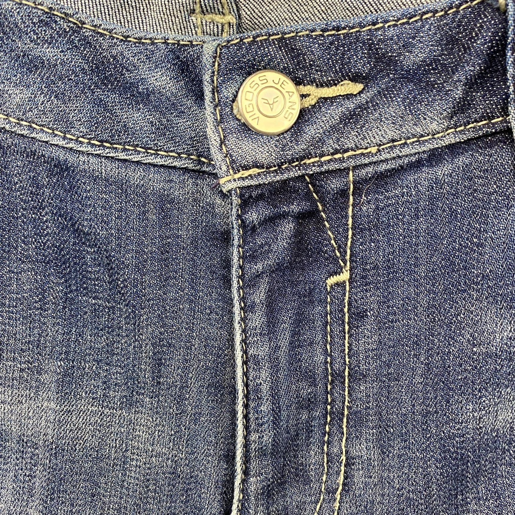 Vintage VIGOSS The Chelsea Skinny Jeans Womens 35 x 30 Blue Distressed Stretch Denim Skinny Pants Regular Blue Womens Size 24" / US 00 / IT 34 - 5 Thumbnail