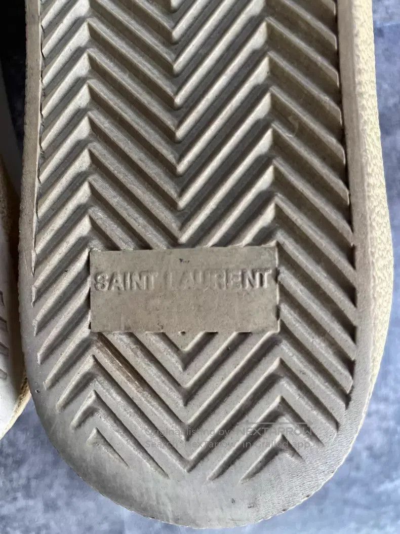 Saint Laurent Paris Saint Laurent Paris Gold Inscription Embroidered Low-Top C Size US 5.5 / EU 38 - 8 Thumbnail