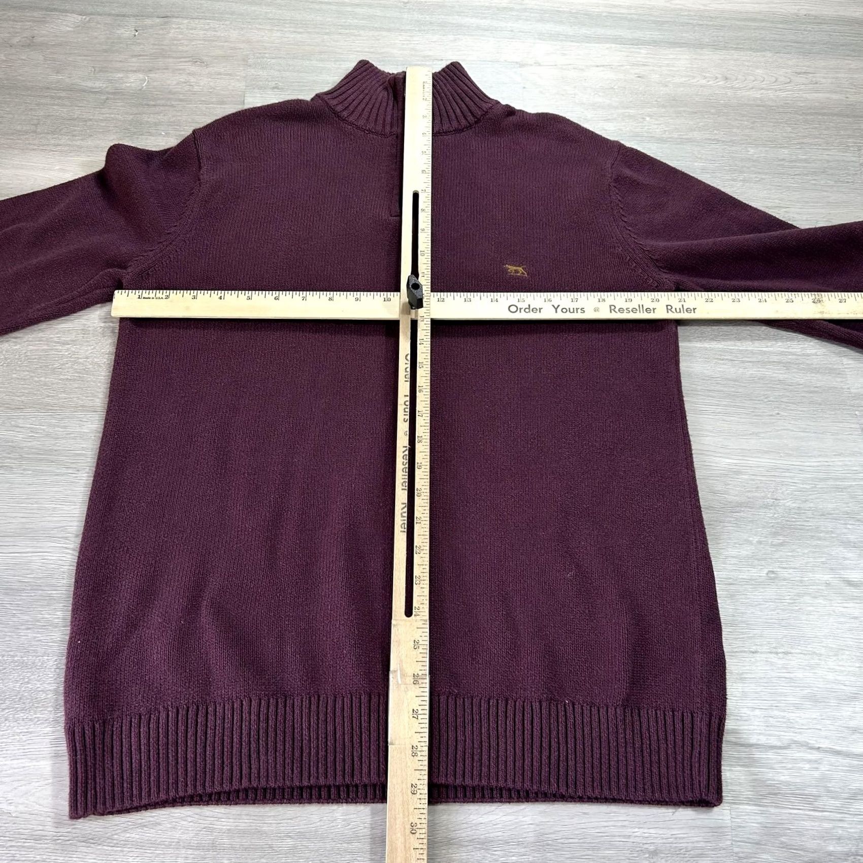 Rodd & Gunn Rodd & Gunn Sweater Mens Small Purple 1/4 Zip Mock Neck Cotton Knit Pullover Size US S / EU 44-46 / 1 - 6 Thumbnail