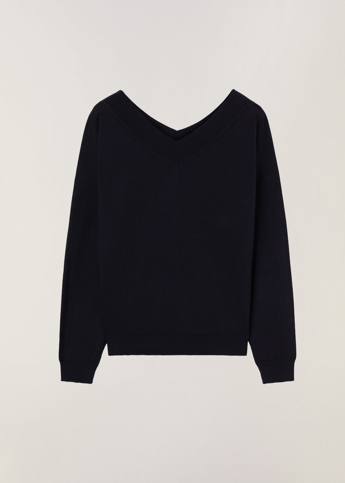 image of Loro Piana O1Loc1C0124 V-Neck Sweater In Blue, Women's (Size XL)