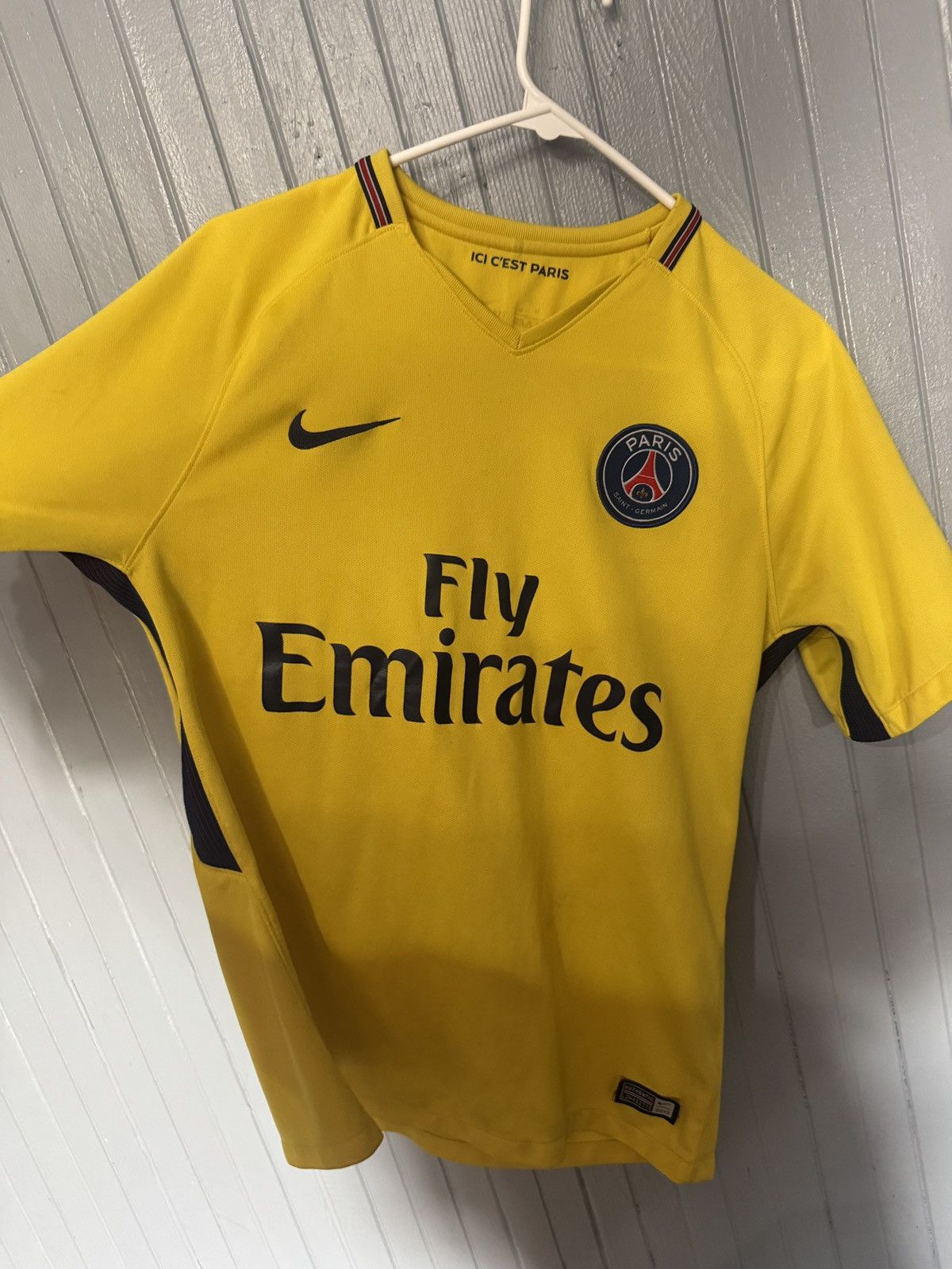 Nike Nike PSG 2017/18 Away Jersey - Yellow Size US M / EU 48-50 / 2 - 2 Thumbnail