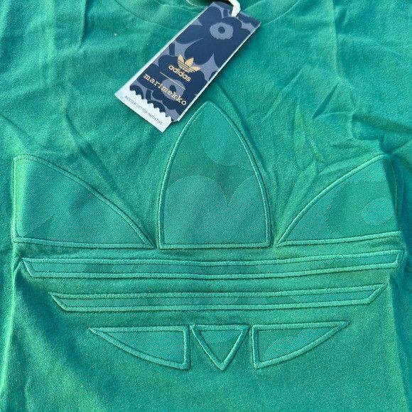 Adidas NWT Adidas X Marimekko Emerald Green Trefoil Embroidered Sz Size XS / US 0-2 / IT 36-38 - 2 Thumbnail