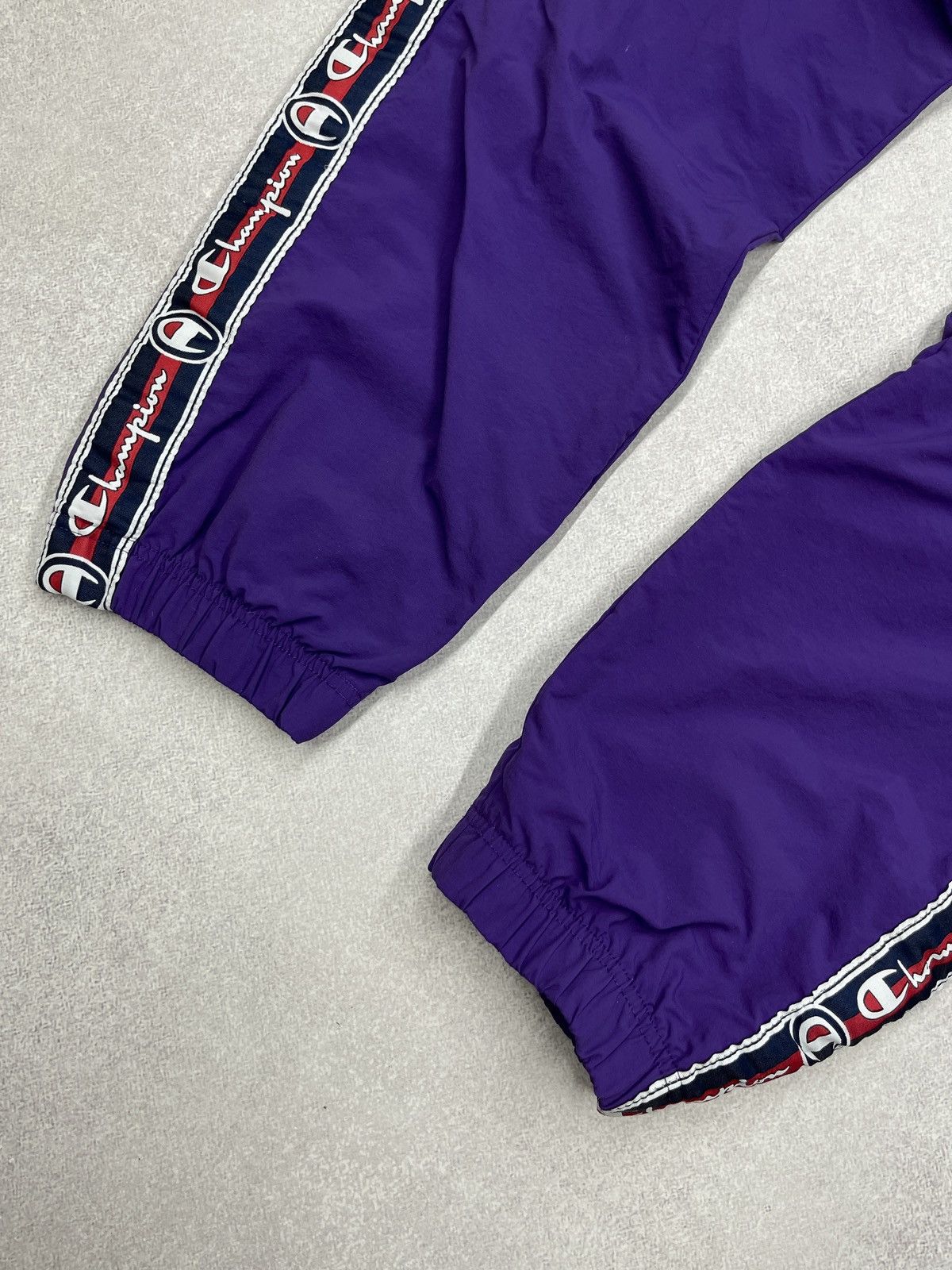 Champion × Vintage Vintage Champion Nylon Sweatpants Lampas Violet Y2K Size US 34 / EU 50 - 7 Thumbnail