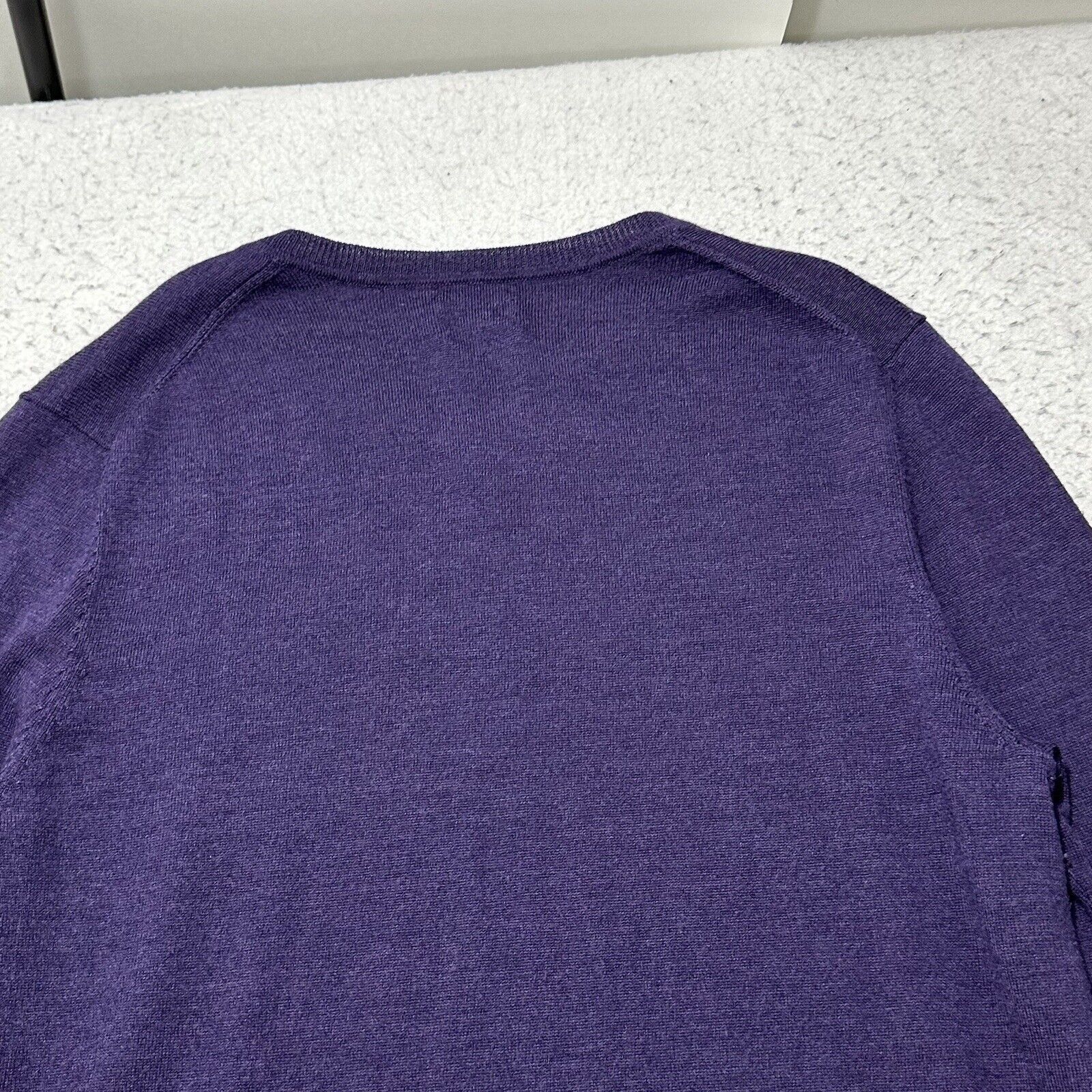 Apt. 9 Apt. 9 Medium Purple V-Neck Wool Blend Pullover Knit Sweater Size US M / EU 48-50 / 2 - 11 Thumbnail