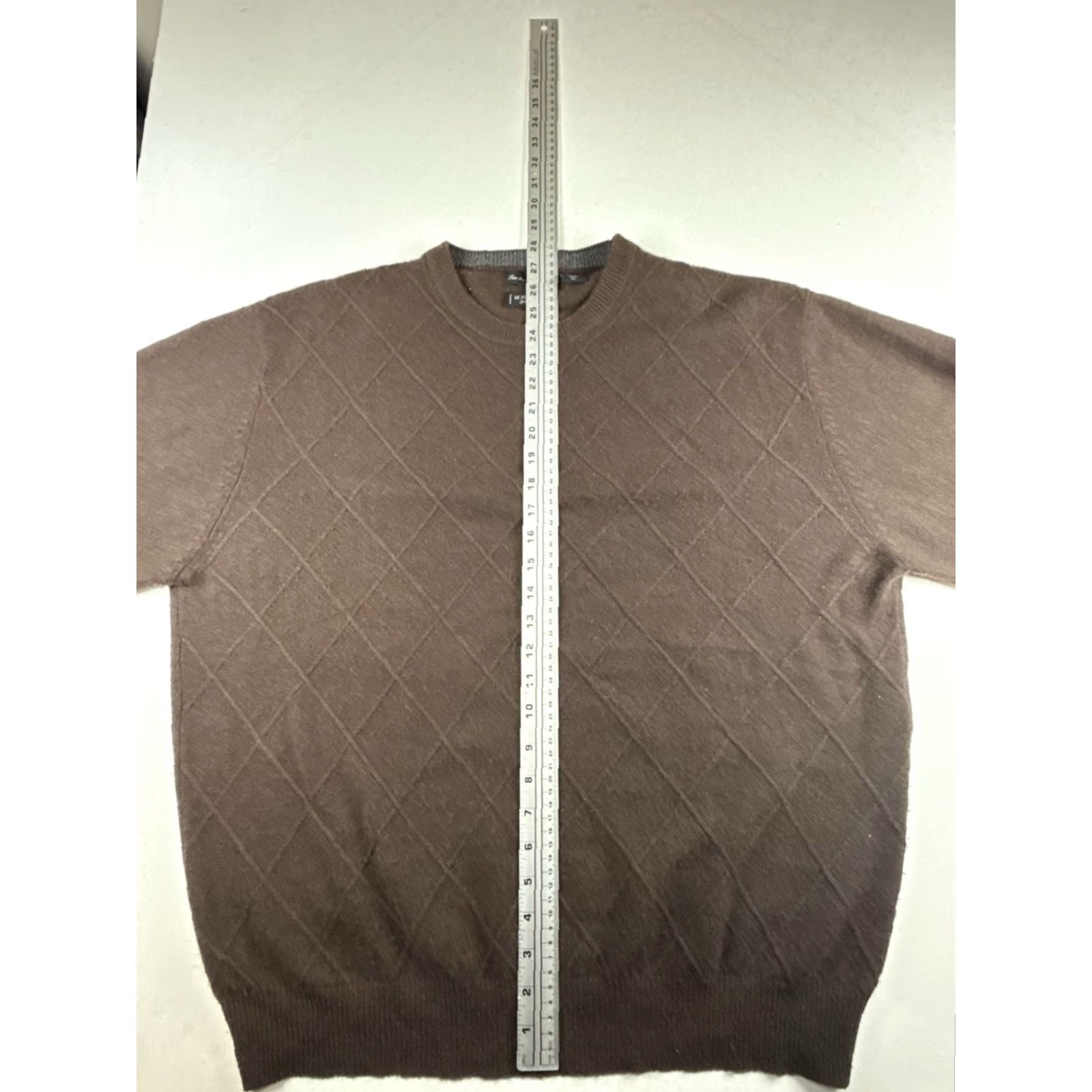 Vintage W.H. Belk Men's Sweater Crew Neck 100% Cashmere Brown XL Regular Long Sleeve Vintage: No Size US XL / EU 56 / 4 - 4 Thumbnail