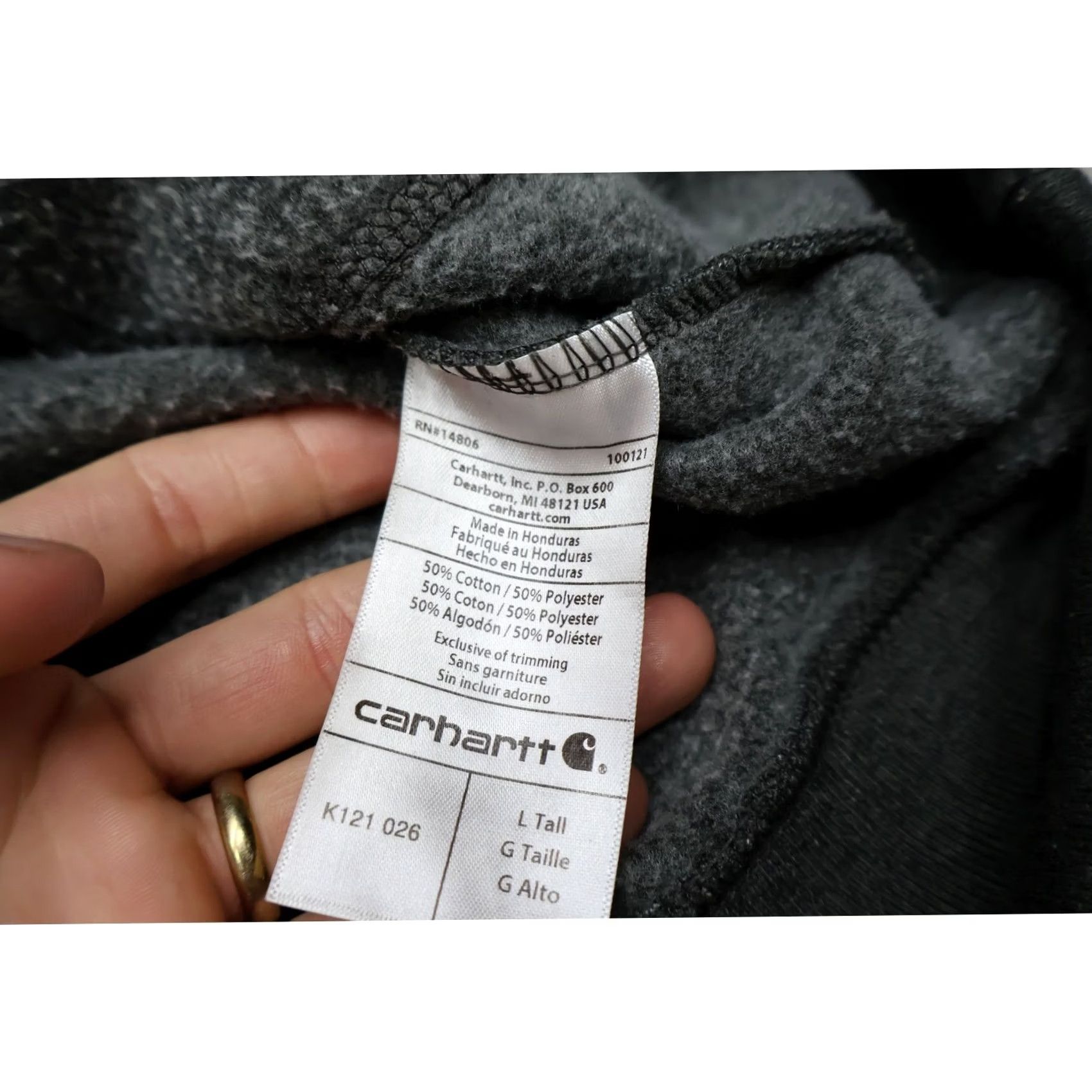 Carhartt Carhartt Sweatshirt Mens LT Gray Loose Fit Pullover Logo Graphic Print Pocket Long Sleeve Fleece Tall Casual Size US L / EU 52-54 / 3 - 6 Thumbnail