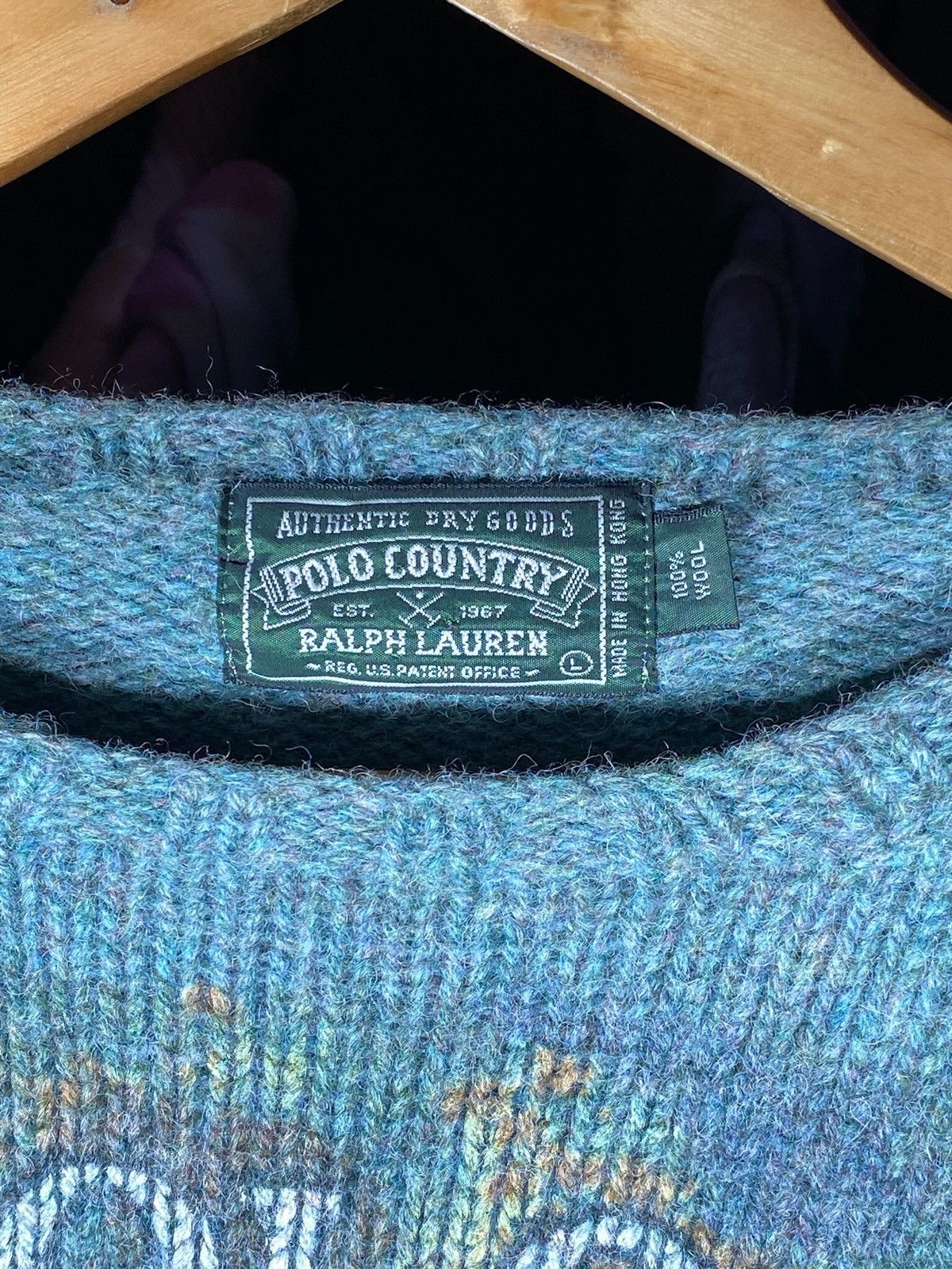 Polo Ralph Lauren × Vintage Sweater Polo Sportman Vintage Hand Knit Size US L / EU 52-54 / 3 - 4 Thumbnail