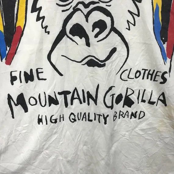 Vintage Vtg 1983 MOUNTAIN GORILLA PAINTING Cartoon Artwork Tee Shirt Size M / US 6-8 / IT 42-44 - 3 Thumbnail