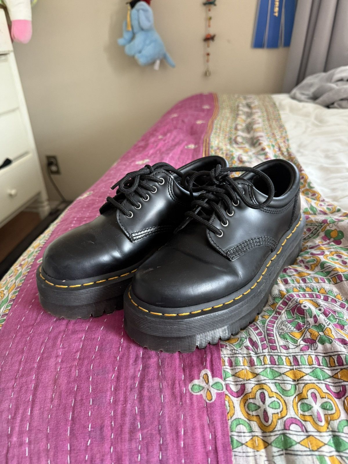 Dr. Martens 8053 Leather Platform Casual Shoes Size US 8 / IT 38 - 2 Thumbnail