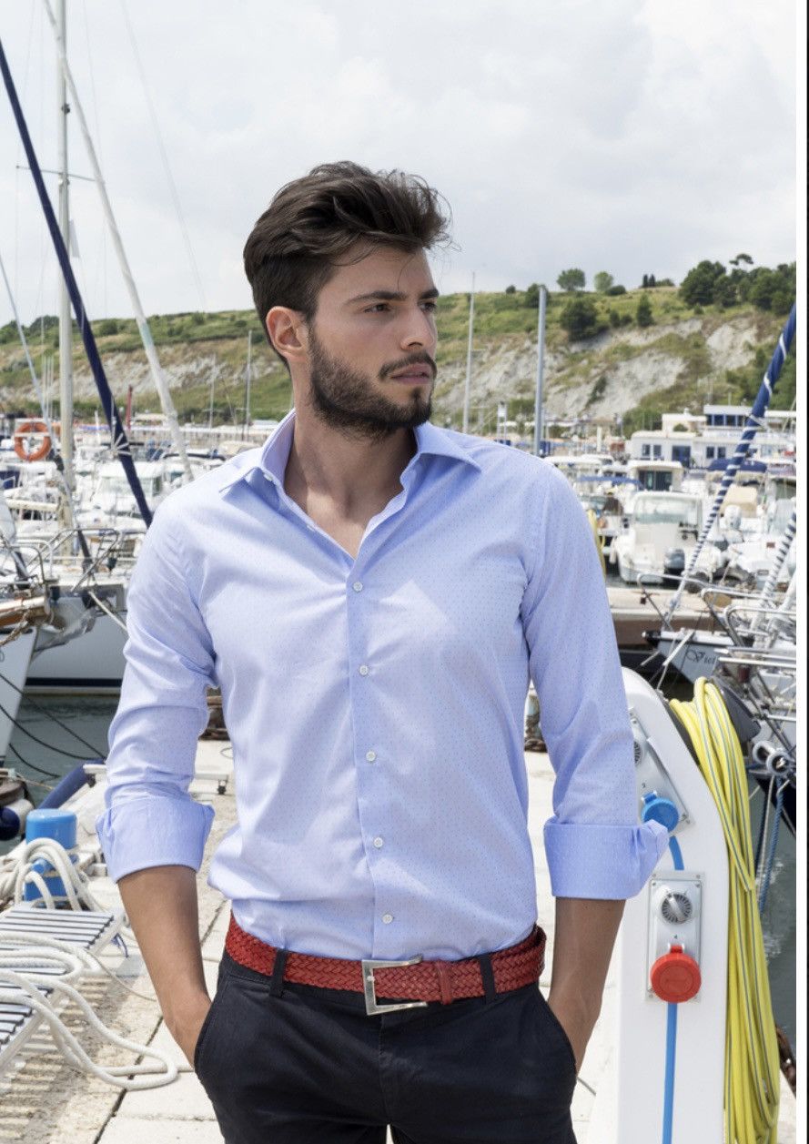 Other Taccaliti Blue Italian Dress Shirt – Made in Italy Size US XXL / EU 58 / 5 - 1 Thumbnail