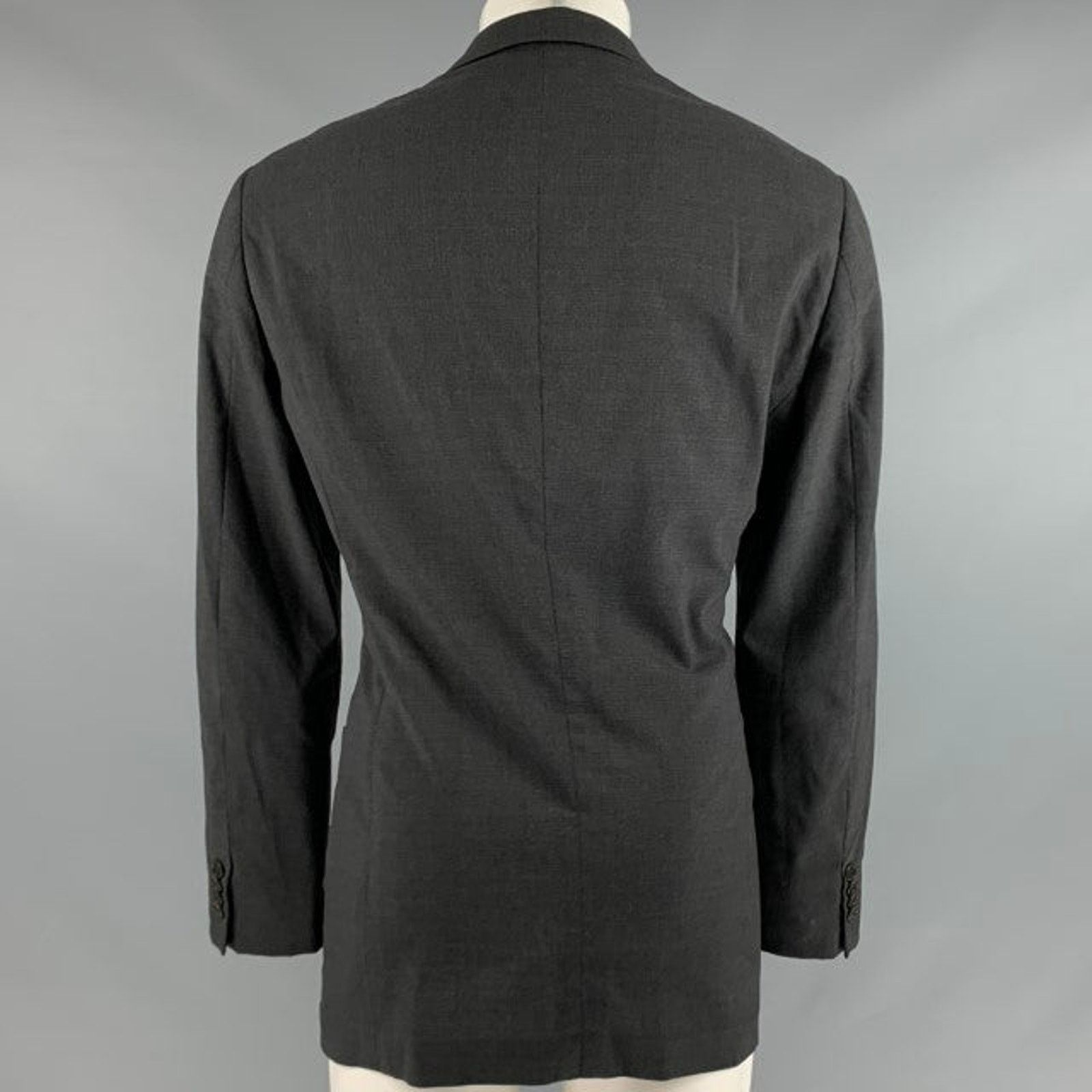 Giorgio Armani GIORGIO ARMANI Grey Wool Spandex Single Button Sport Coat Size 40R - 3 Thumbnail