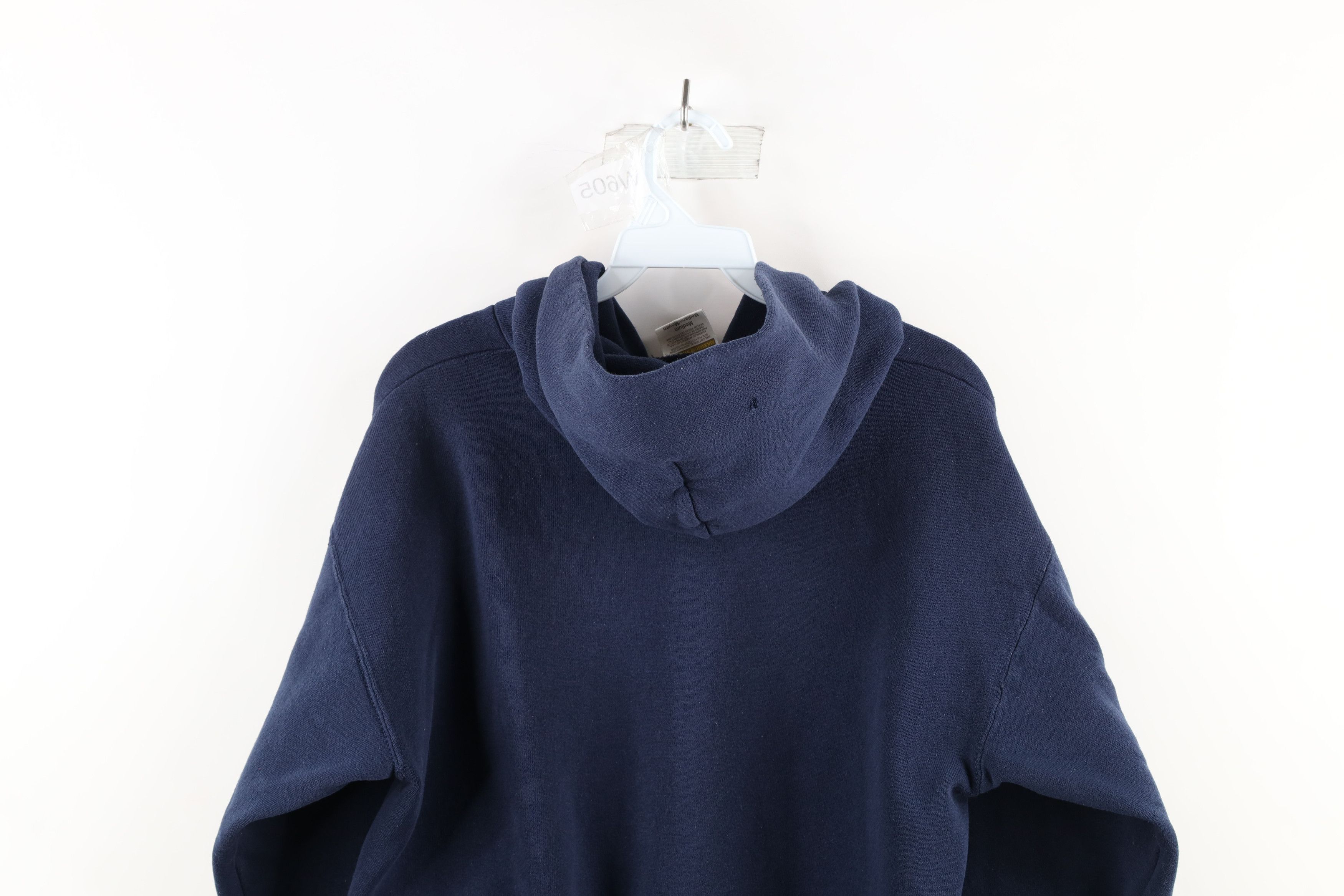 Vintage Vintage 90s Streetwear Blank Full Zip Hoodie Sweatshirt Blue Size US M / EU 48-50 / 2 - 13 Thumbnail