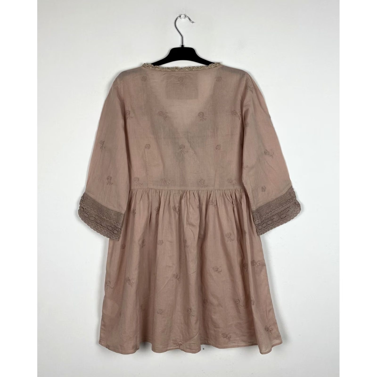 Vintage Odd Molly 61 womens shirt blouse Size 1 S Beige 3/4 Sleeve Blouse Womens XS-Size 1 S Size XS / US 0-2 / IT 36-38 - 2 Thumbnail