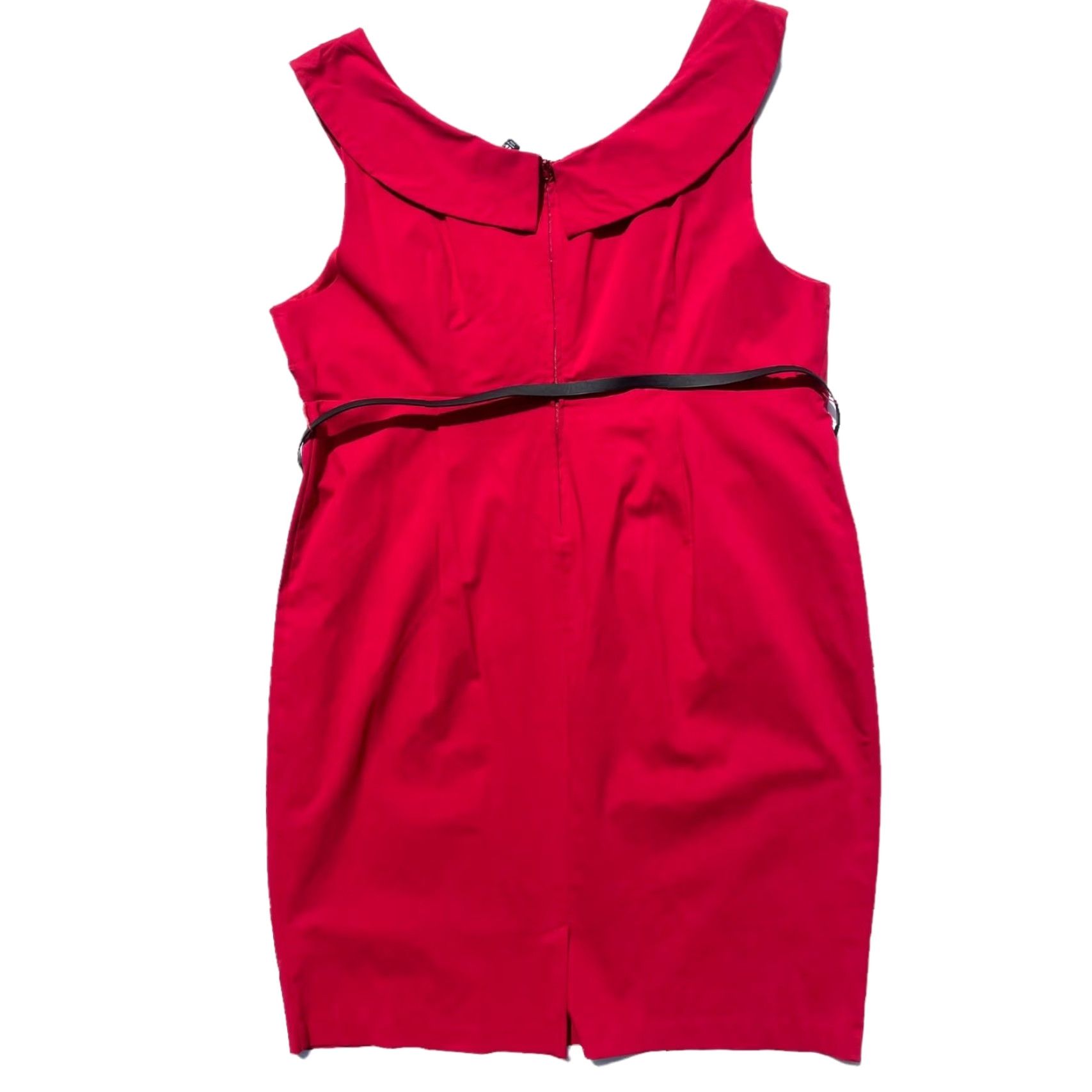 Torrid Torrid Belted Off Shoulder Pencil Dress Red Size 26 Women Plus Belted Zip Knee Length Dress Style Pencil Etc. Size 4XL / US 24-26 - 3 Thumbnail