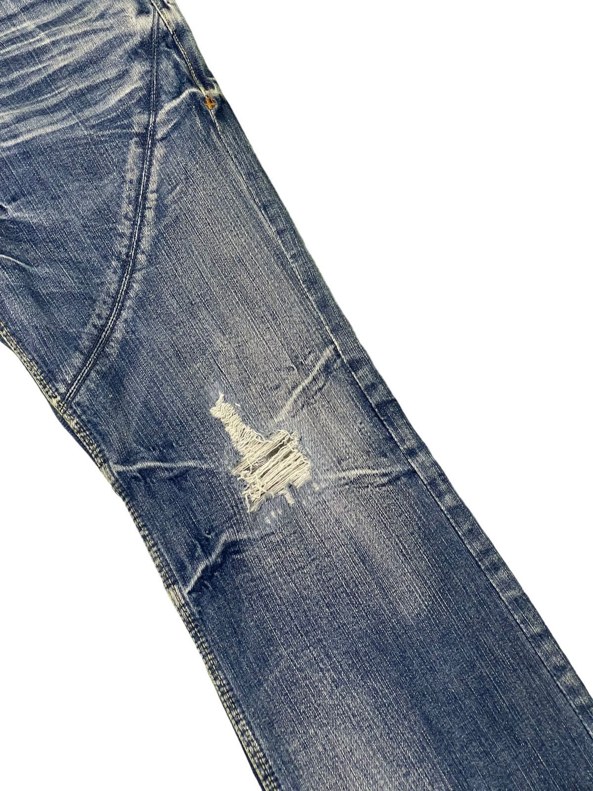 Japanese Brand Flare Jeans Nicole Club Distress Low Rise Boot Cut 7🟦1 Size US 35 - 7 Thumbnail