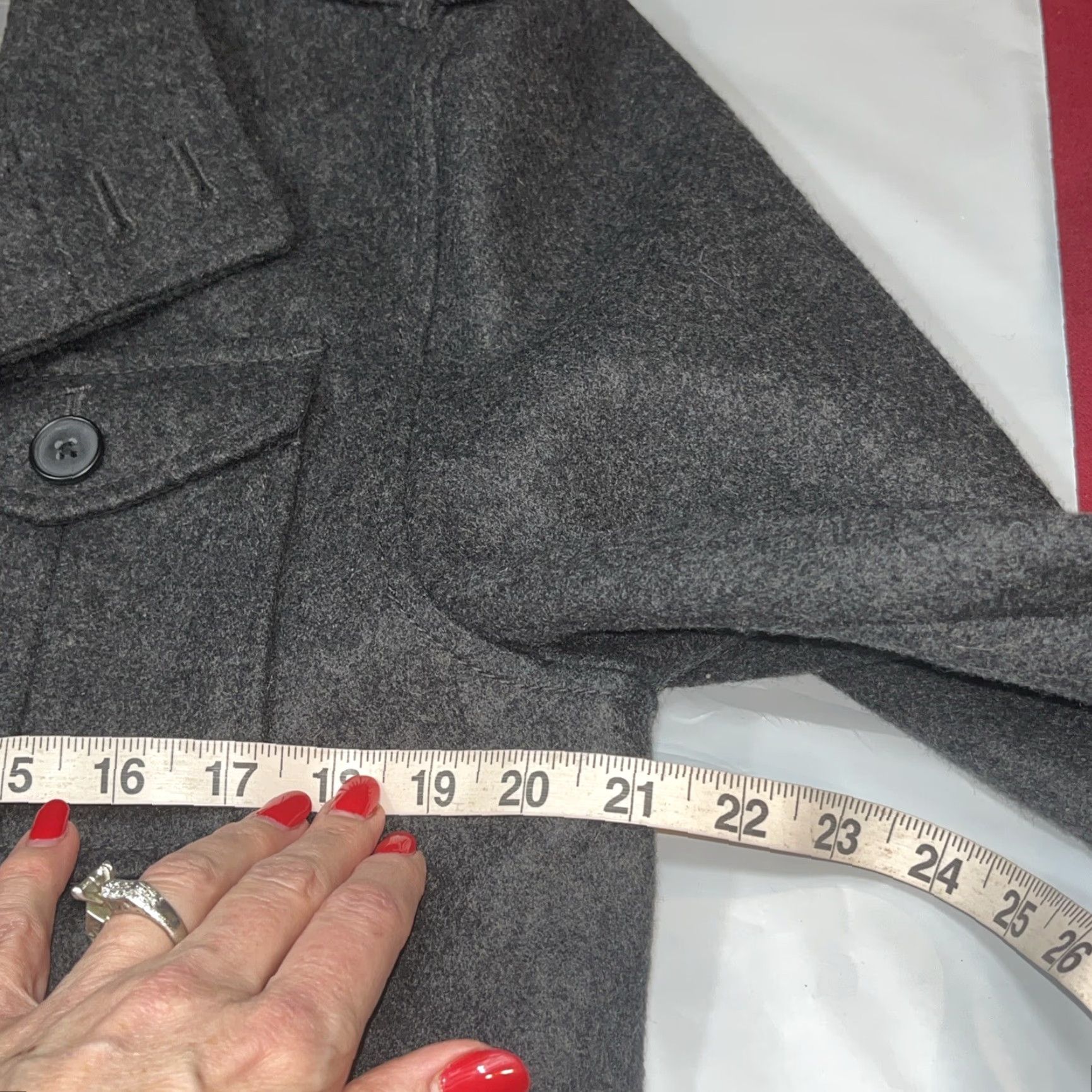 Vintage VINTAGE INC Black Wool Trench Pea Coat Button Up Men’s M Flap Pockets PLAID Lined Jacket Size US M / EU 48-50 / 2 - 5 Thumbnail