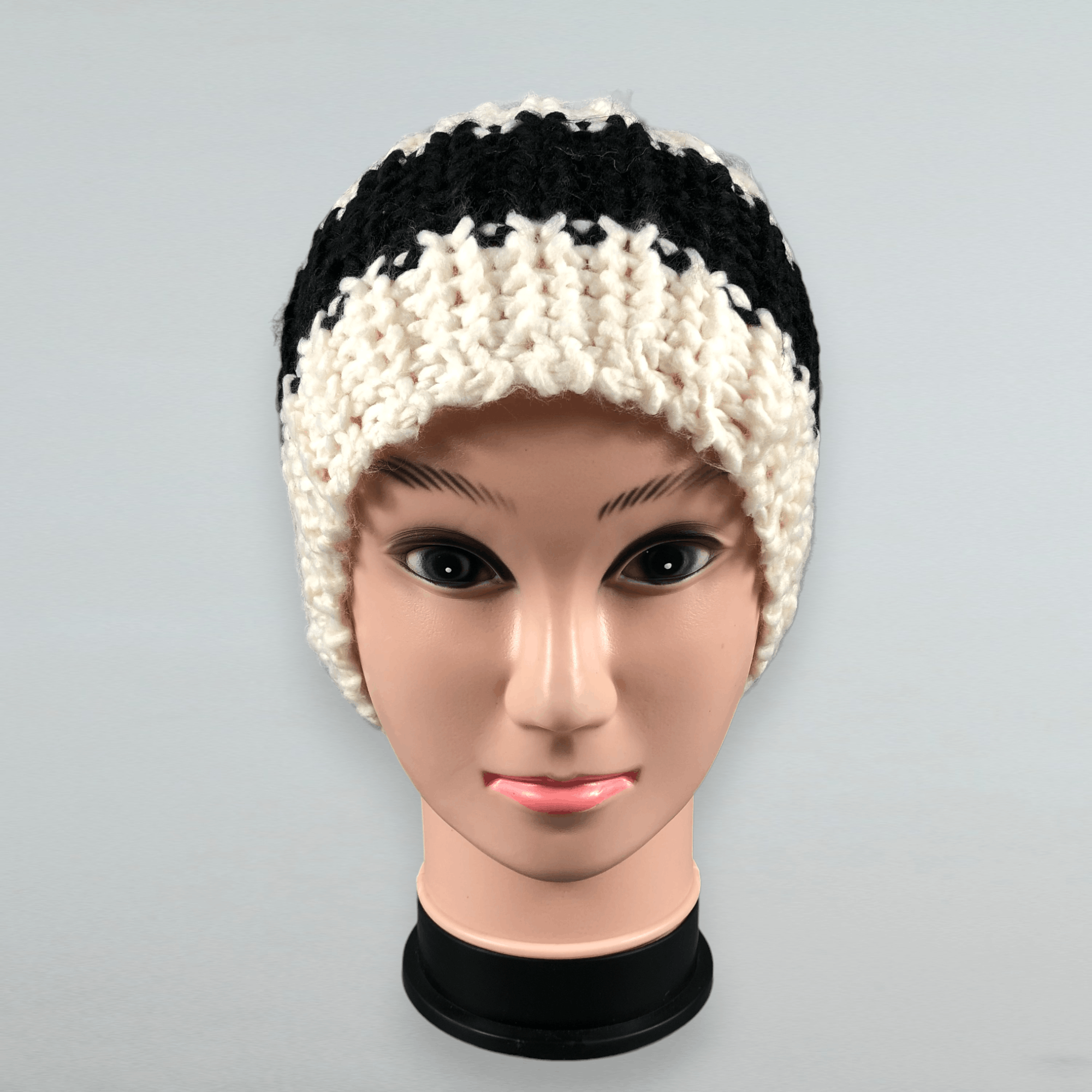 Japanese Brand Japanese Crochet Stripe Beanie Size ONE SIZE - 1 Thumbnail