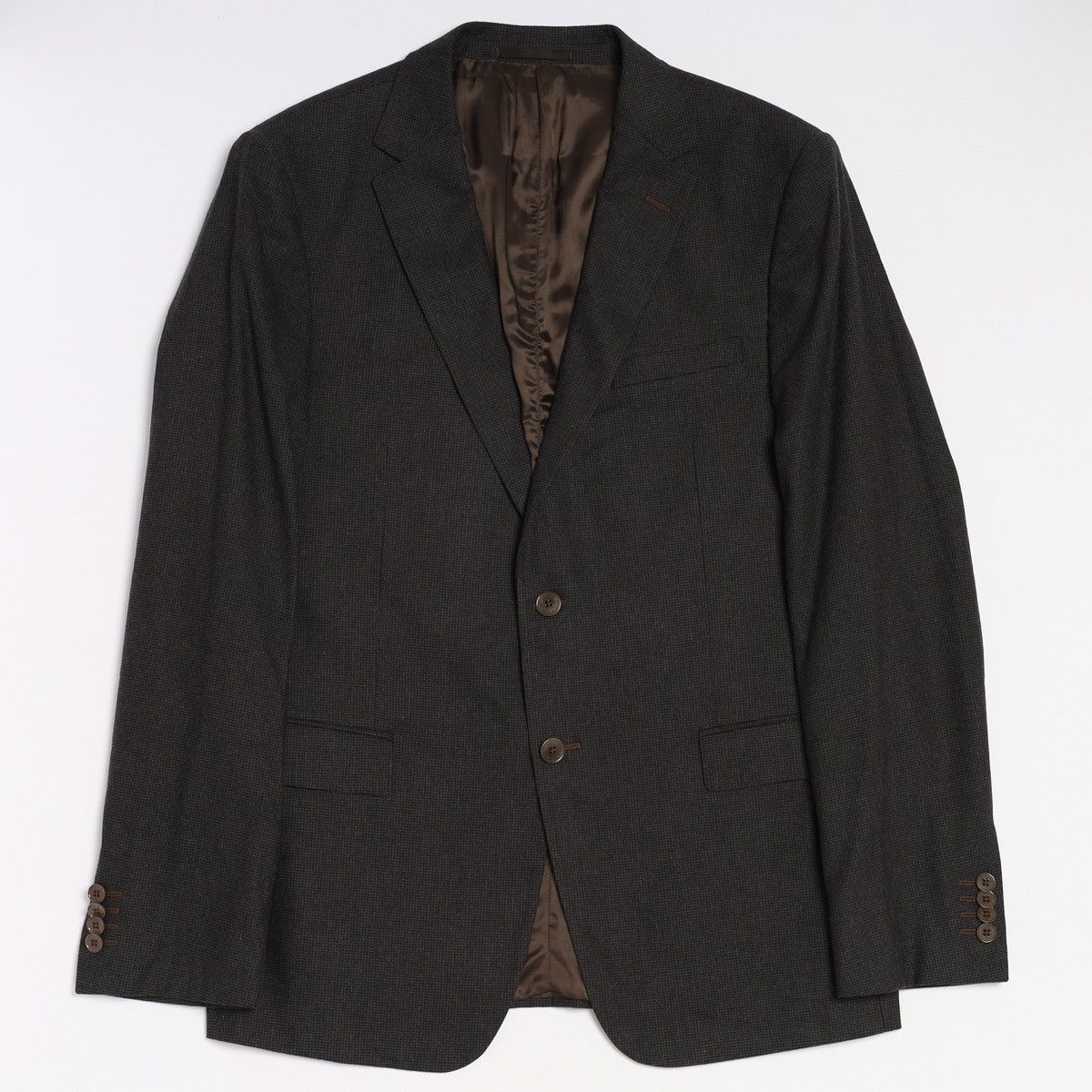 Ermenegildo Zegna Ermenegildo Zegna Brown Abito Suit Wool Cotton Blazer Pants Size 44R - 3 Thumbnail