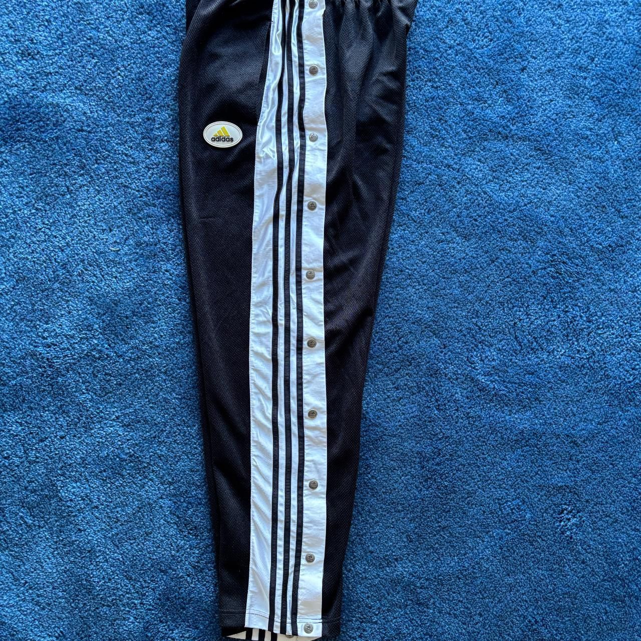Adidas heavy knitted "pique" track pants - snaps on sides Size US 33 - 2 Thumbnail