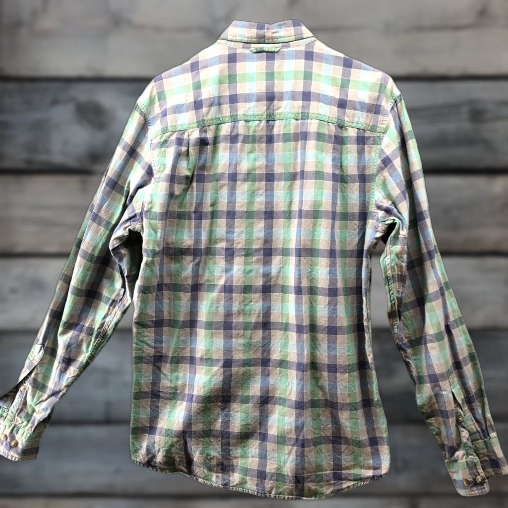Haggar Haggar Button Down Shirt Men S Green Blue Plaid Long Sleeve Organic Cotton Life Khaki Shirt Casual Mens S Body Size US S / EU 44-46 / 1 - 1 Thumbnail
