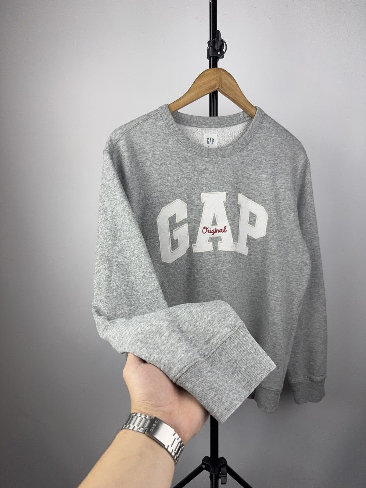 Gap × Vintage GAP Original Logo Sweatshirt Gray Crewneck Pullover Y2K M Size US M / EU 48-50 / 2 - 3 Thumbnail